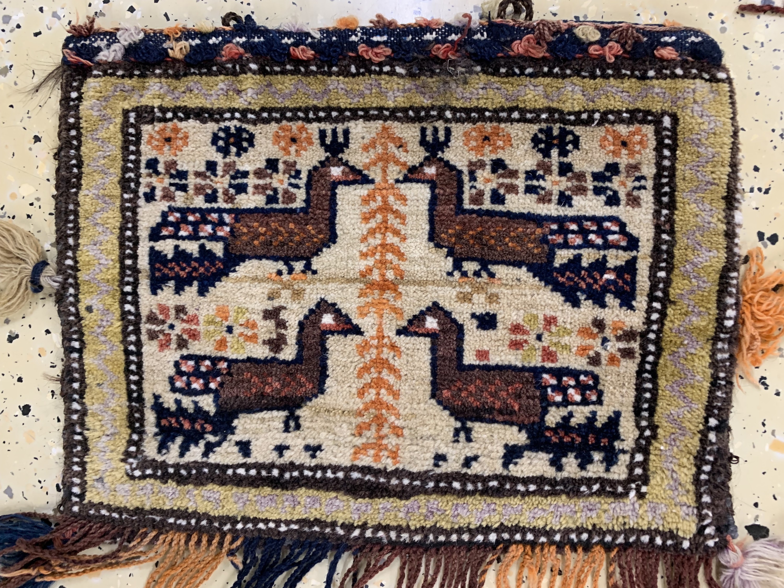 Detail h: Konvolut aus 6 Taschen, Belutsch, Afschar Persien, um 1900-1930, Wolle auf Wolle, ca. 184 x 80 cm, EHZ: 2-3