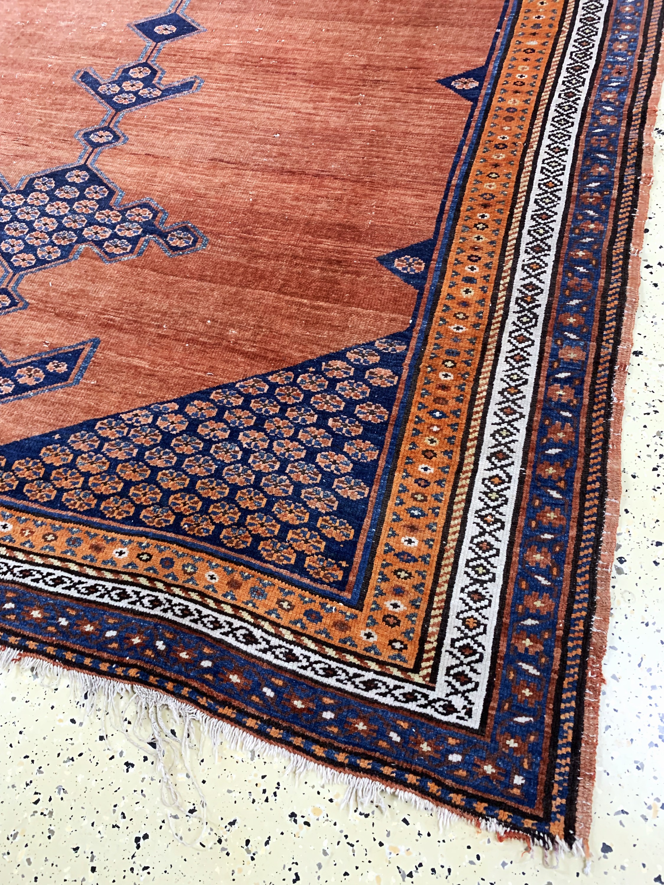 Detail a: Antiker Malayer, Persien, um 1900, Wolle auf Baumwolle, ca. 380 x 200 cm, EHZ: 3-4