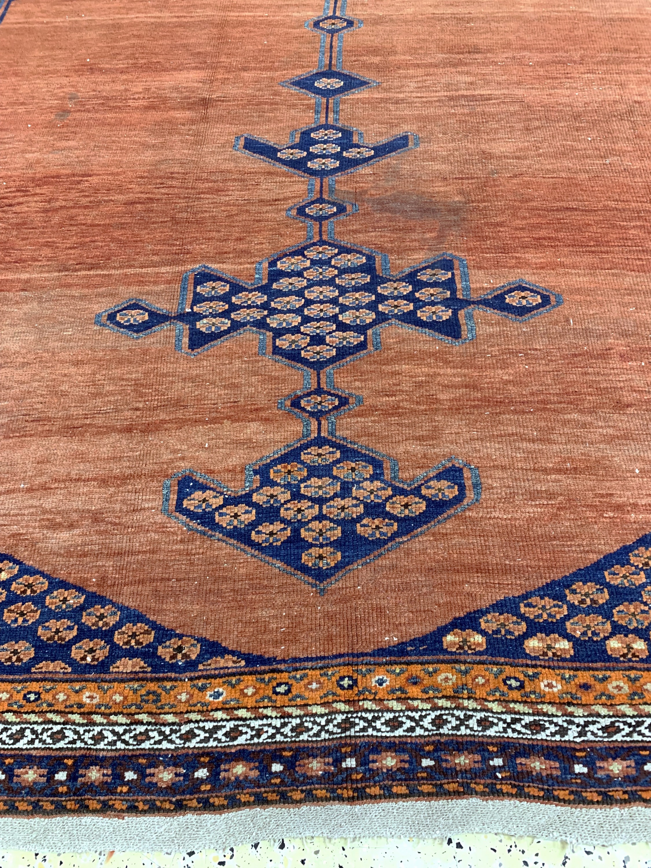 Detail f: Antiker Malayer, Persien, um 1900, Wolle auf Baumwolle, ca. 380 x 200 cm, EHZ: 3-4