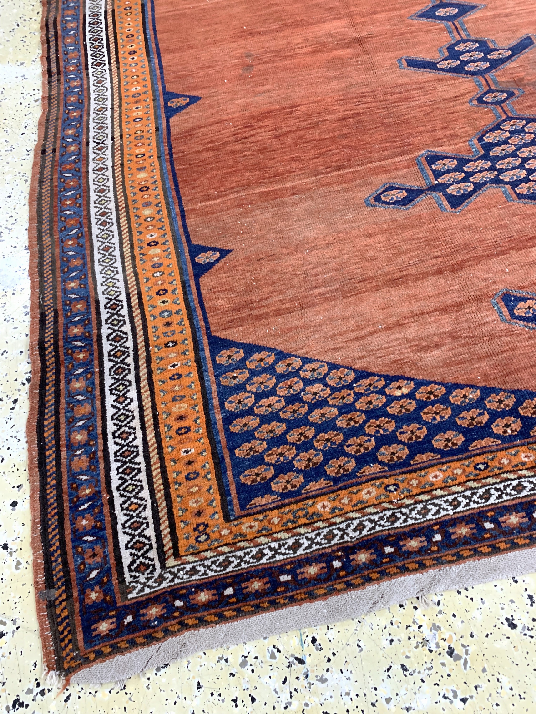 Detail g: Antiker Malayer, Persien, um 1900, Wolle auf Baumwolle, ca. 380 x 200 cm, EHZ: 3-4