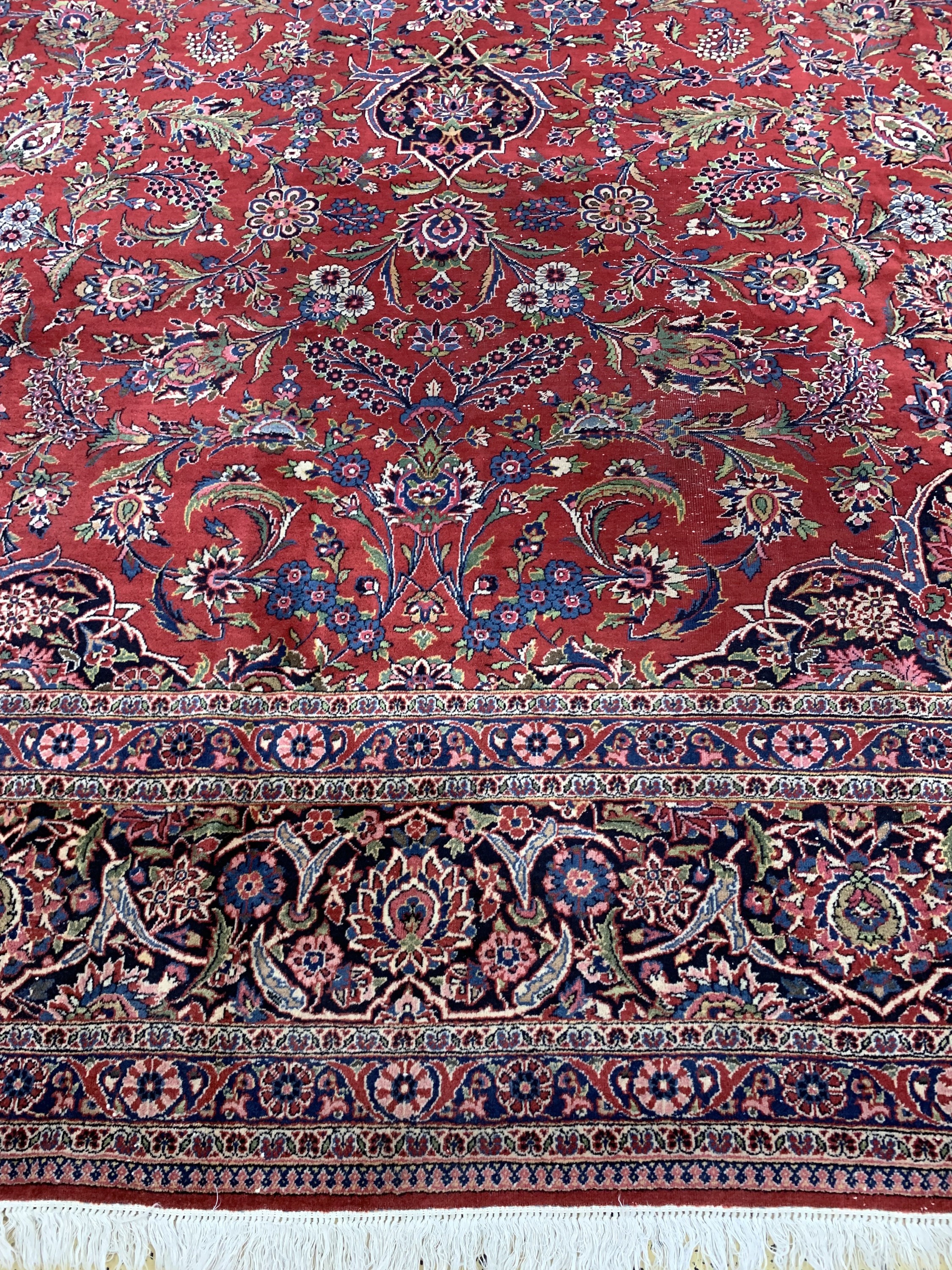 Detail h: Keschan fein alt, Persien, Anfang 20.Jhd, Wolle auf Baumwolle, ca. 525 x 340 cm, gereinigt, EHZ: 3