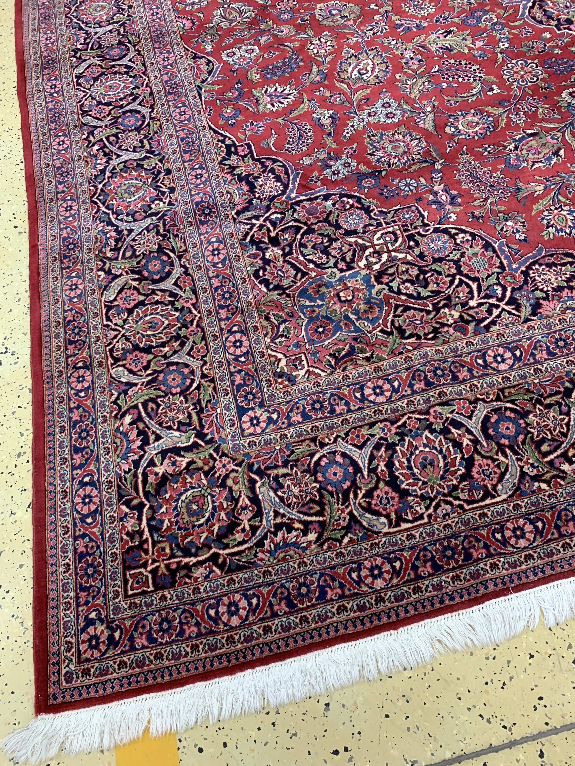 Detail i: Keschan fein alt, Persien, Anfang 20.Jhd, Wolle auf Baumwolle, ca. 525 x 340 cm, gereinigt, EHZ: 3