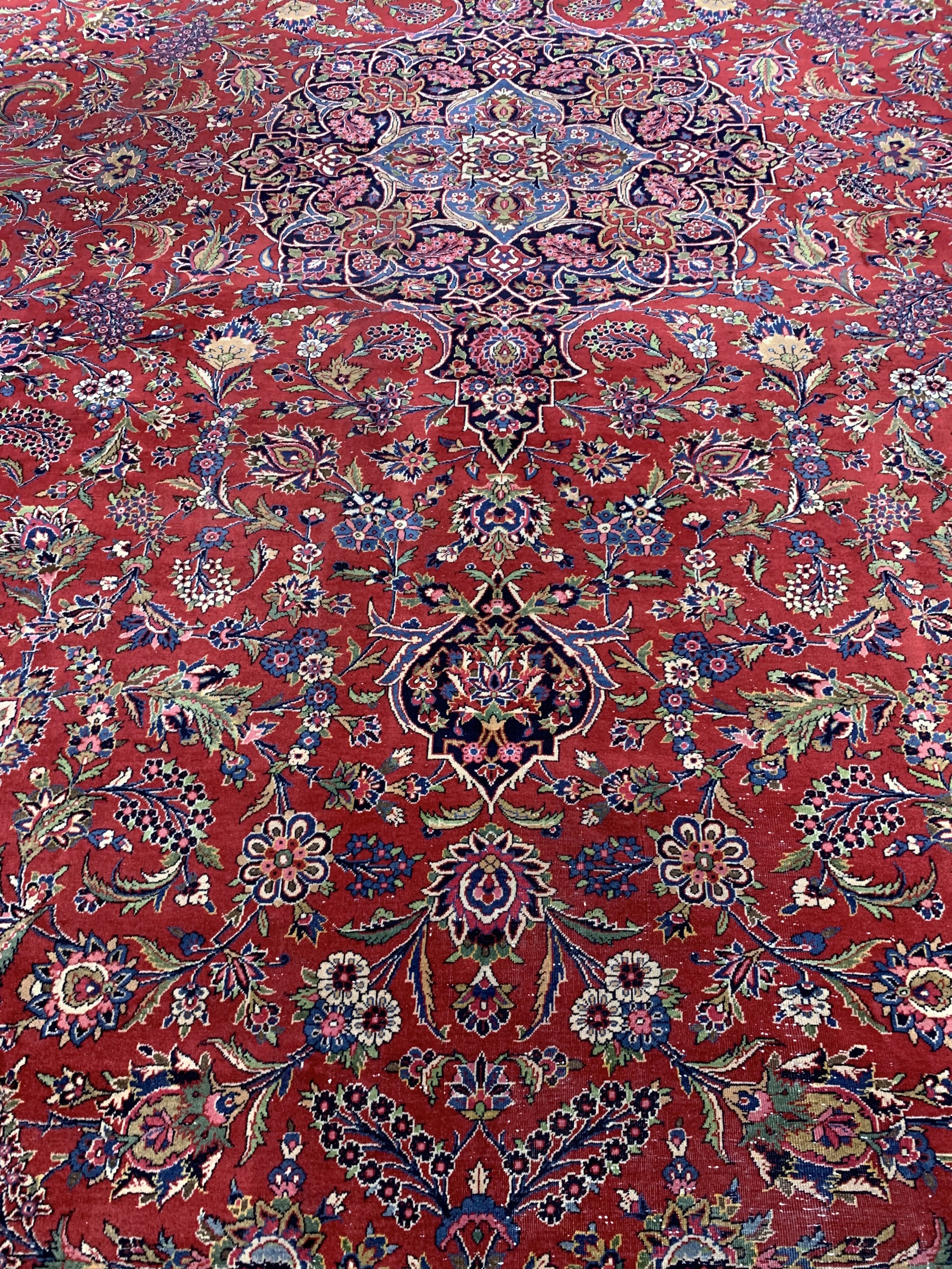 Detail j: Keschan fein alt, Persien, Anfang 20.Jhd, Wolle auf Baumwolle, ca. 525 x 340 cm, gereinigt, EHZ: 3