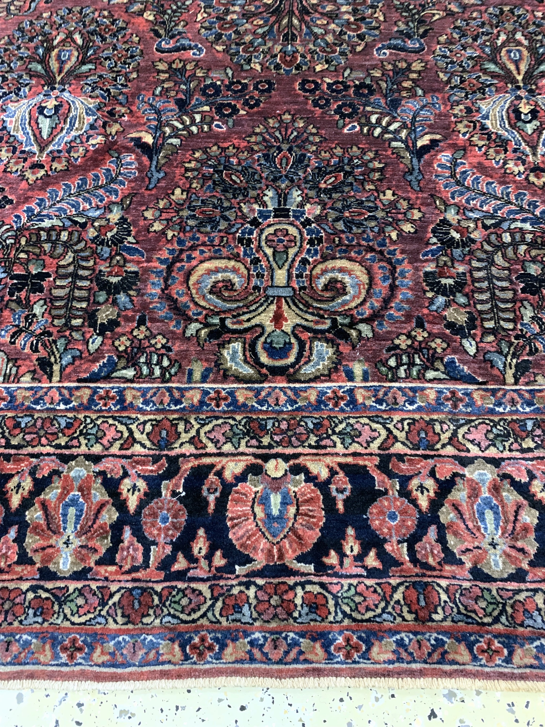 Detail b: Us Re-Import Sarogh antik, Persien, um 1900, Wolle auf Baumwolle, ca. 296 x 240 cm, EHZ: 2-3