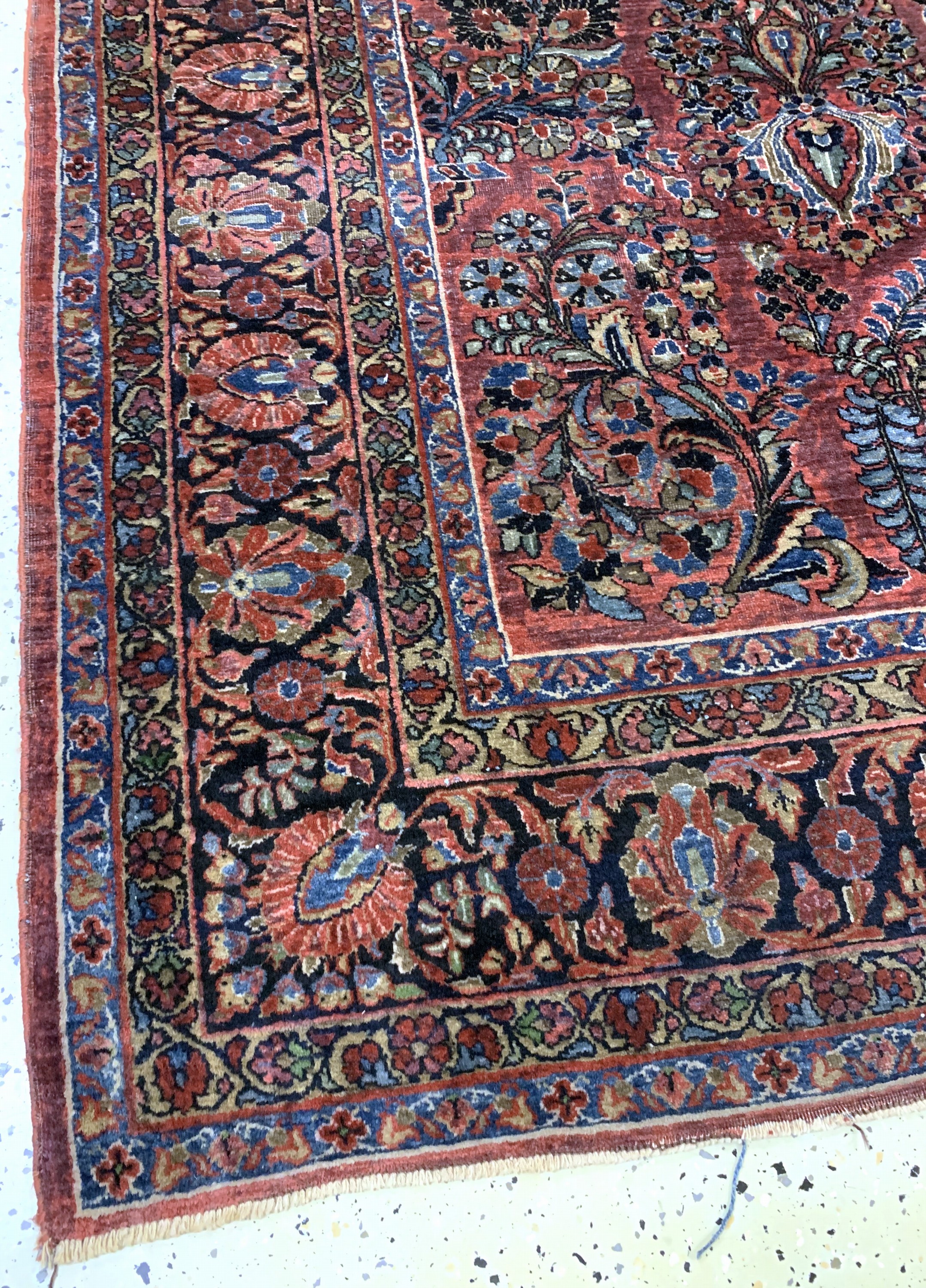 Detail c: Us Re-Import Sarogh antik, Persien, um 1900, Wolle auf Baumwolle, ca. 296 x 240 cm, EHZ: 2-3