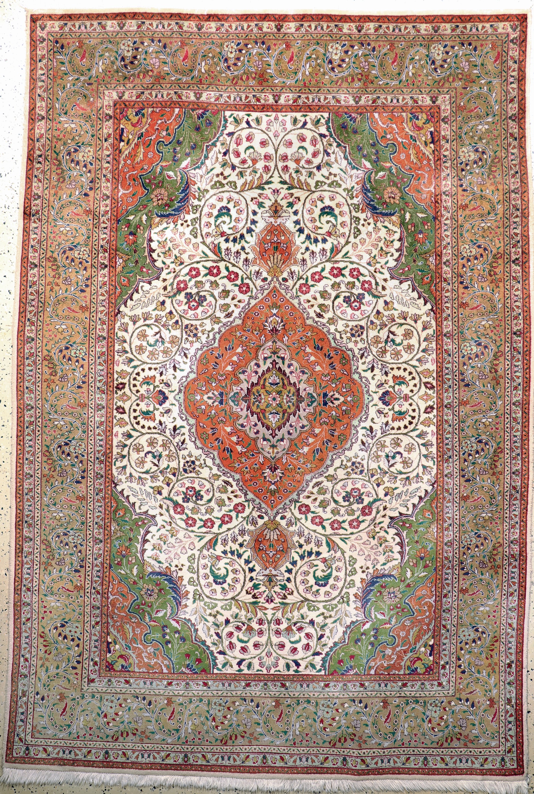 Täbriz(40 Raj), Persien, Mitte 20.Jhd, Korkwolle auf Baumwolle, ca. 290 x 196 cm, gereinigt, EHZ: 2