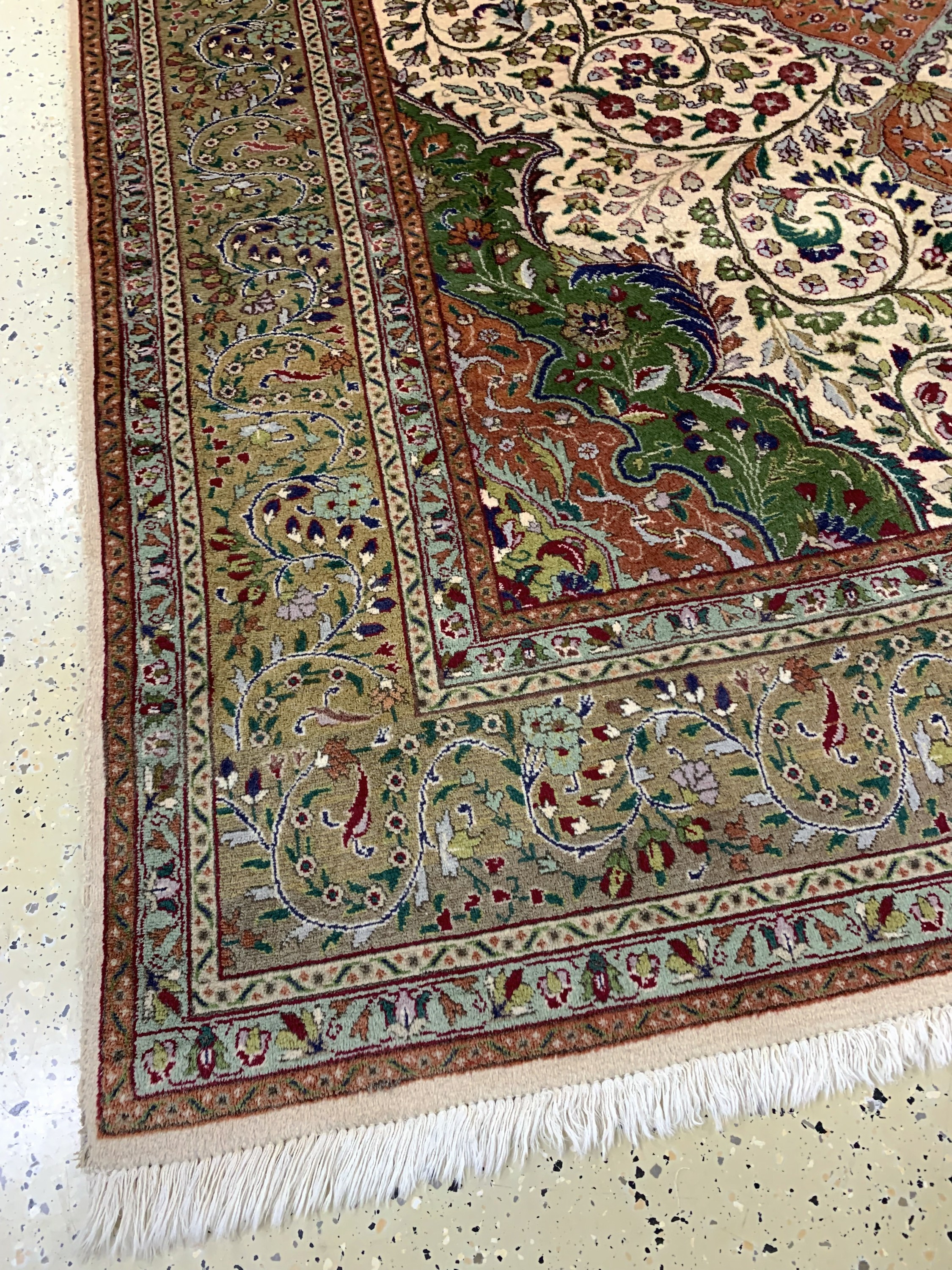 Detail c: Täbriz(40 Raj), Persien, Mitte 20.Jhd, Korkwolle auf Baumwolle, ca. 290 x 196 cm, gereinigt, EHZ: 2