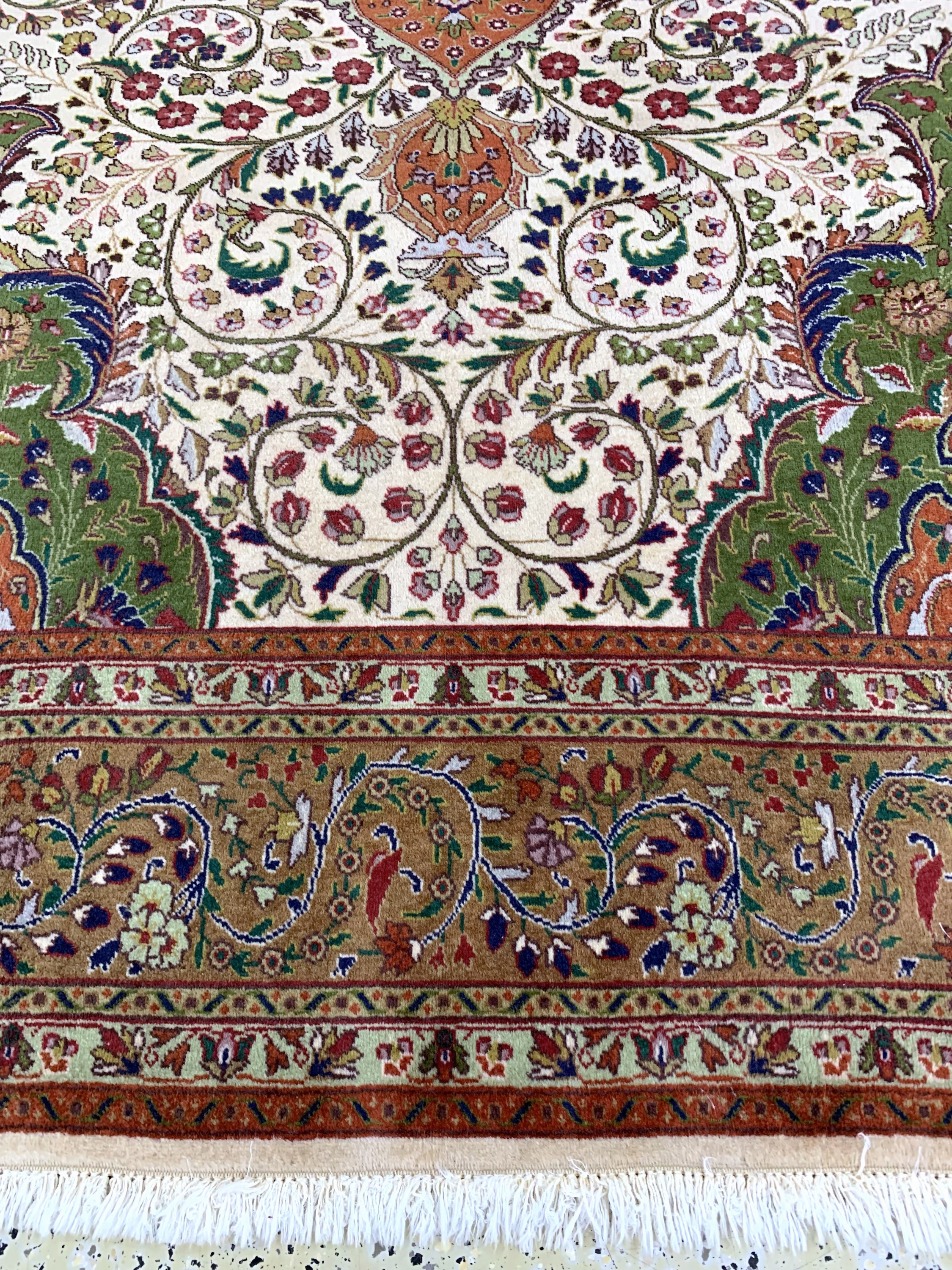 Detail f: Täbriz(40 Raj), Persien, Mitte 20.Jhd, Korkwolle auf Baumwolle, ca. 290 x 196 cm, gereinigt, EHZ: 2