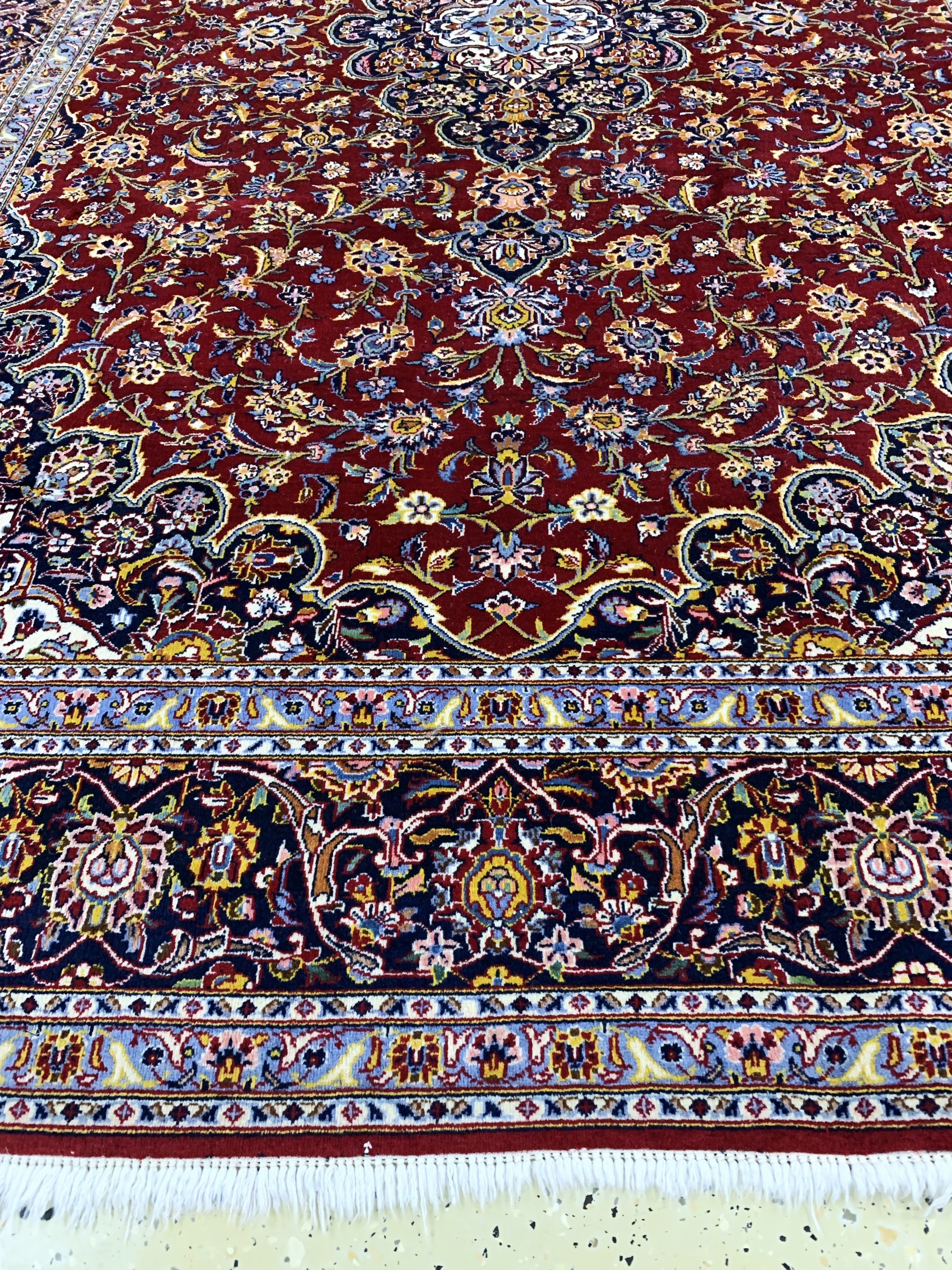 Detail b: Keschan Kork fein, Persien, Ende 20.Jhd, Korkwolle auf Baumwolle, ca. 318 x 217 cm, gereinigt, EHZ: 1-2