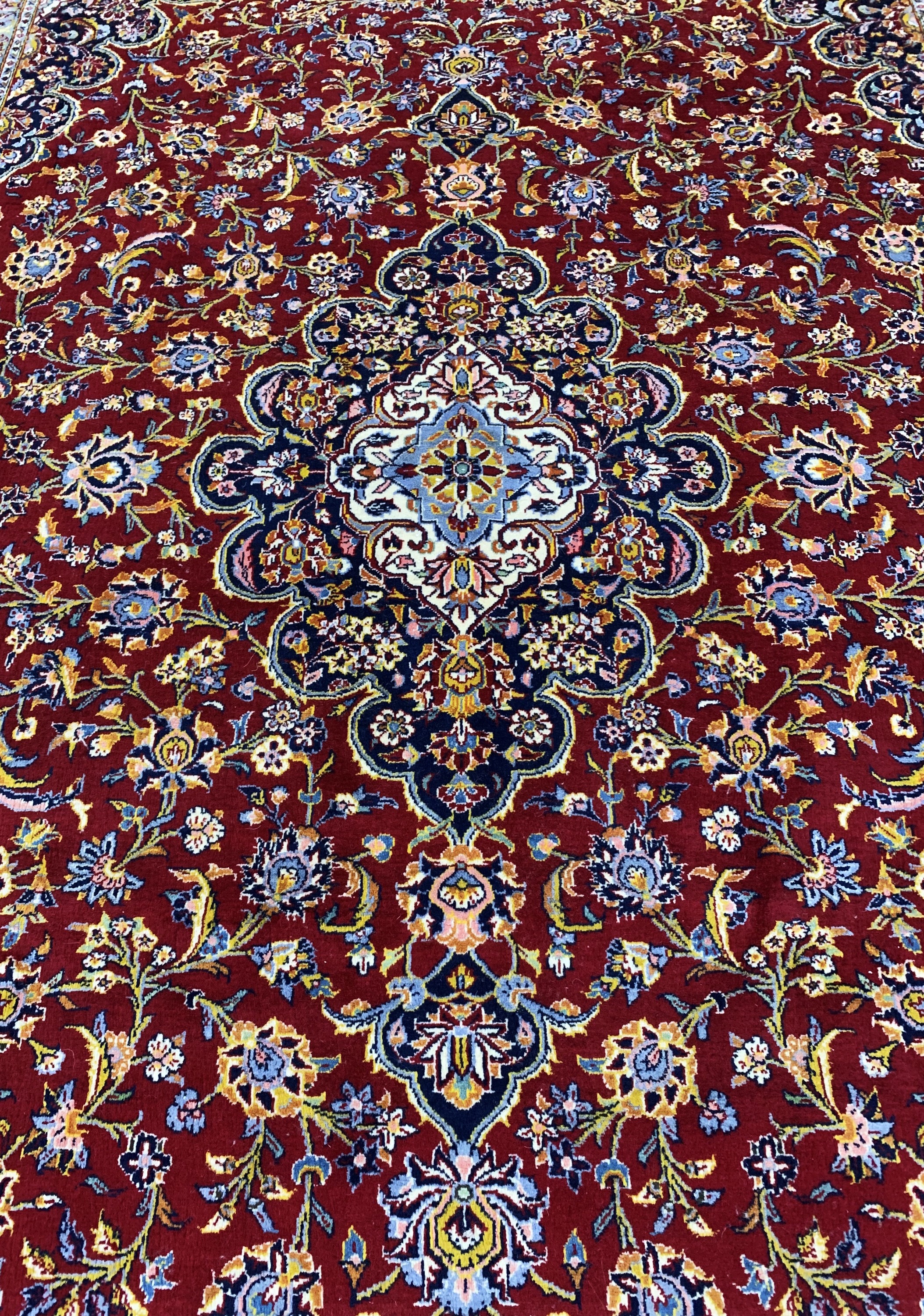 Detail d: Keschan Kork fein, Persien, Ende 20.Jhd, Korkwolle auf Baumwolle, ca. 318 x 217 cm, gereinigt, EHZ: 1-2
