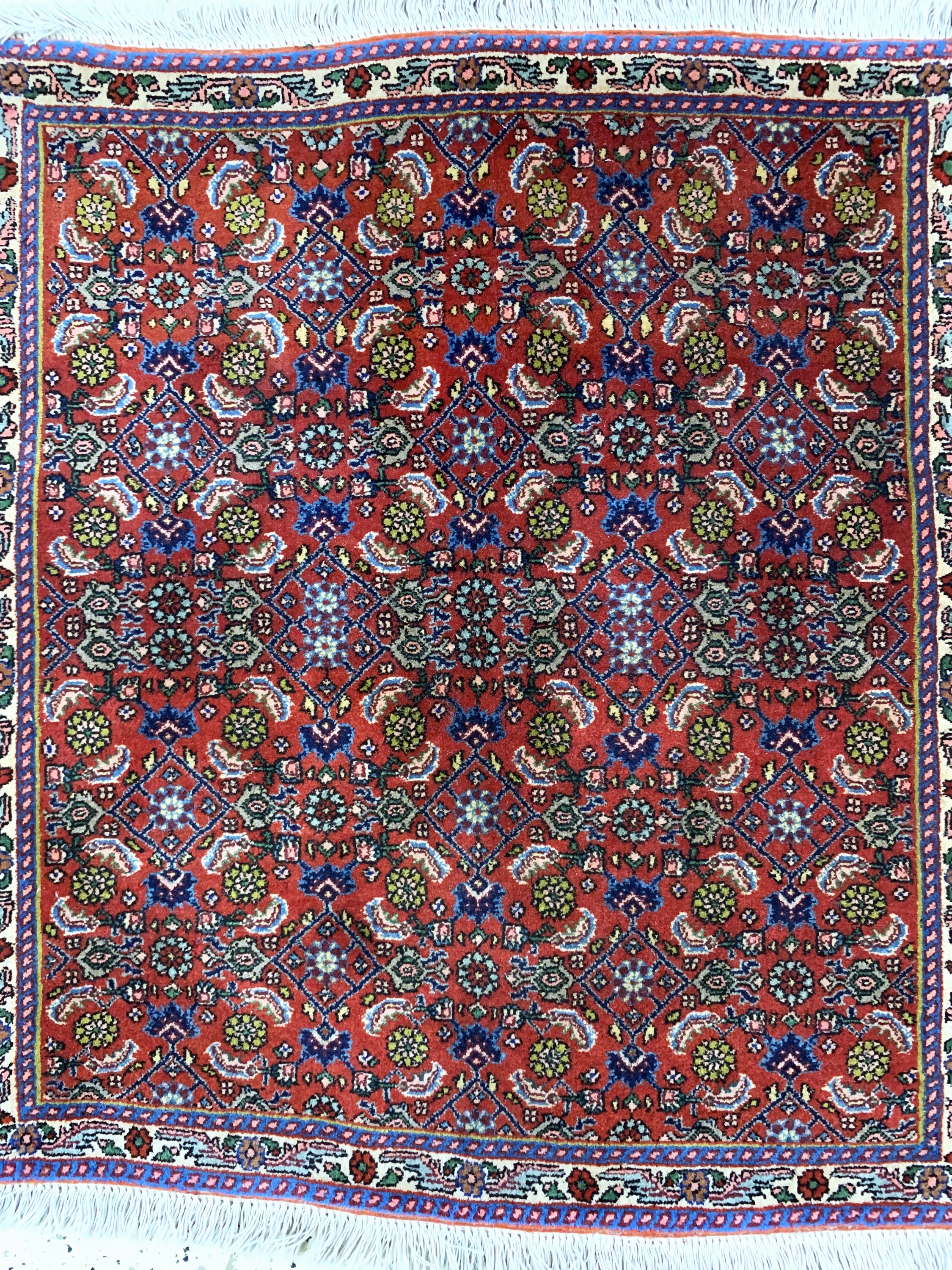 Detail c: 2 Lots Bidjar fein, Persien, Mitte 20.Jhd, Korkwolle auf Baumwolle, ca. 88 x 78 cm, EHZ: 2