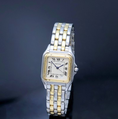 Image 26972408 - CARTIER Herrenarmbanduhr Panthere Referenz 183949, Schweiz um 1990, quarz, ...