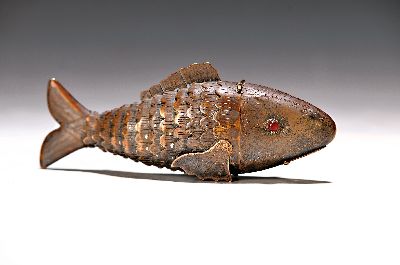 Image 26972429 - Besamim-Behälter in Form eines Fisches, 19.Jh., Silber geprüft, Kopf un Maul ...