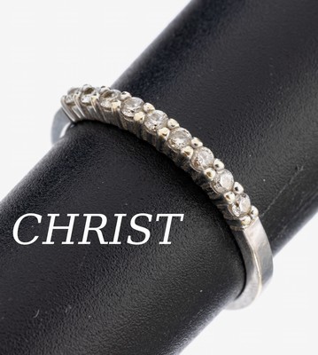 Image 26972627 - 14 kt Gold CHRIST Brillant-Ring, WG 585/000, 9 Brillanten zus. ca. 0.20 ct ...