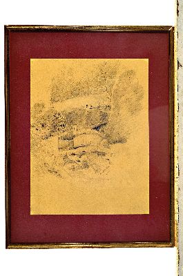 26972648k - Friedrich Ferdinand Koch, 1863-1923 Landau, Bleistiftskizze wohl aus der Dresdener Zeit, ...
