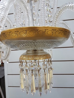 26972650d - 6-flammiger Prunkleuchter/Chandelier, Thistle, Kristallglas, graviert, geschliffen und ...