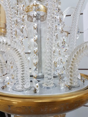 26972650e - 6-flammiger Prunkleuchter/Chandelier, Thistle, Kristallglas, graviert, geschliffen und ...