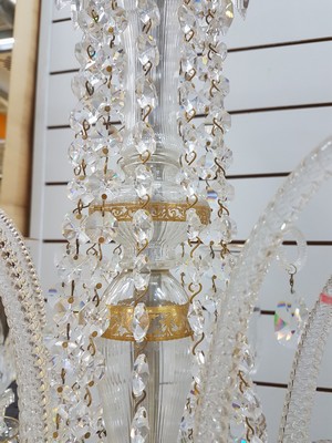 26972650f - 6-flammiger Prunkleuchter/Chandelier, Thistle, Kristallglas, graviert, geschliffen und ...