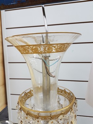 26972650h - 6-flammiger Prunkleuchter/Chandelier, Thistle, Kristallglas, graviert, geschliffen und ...