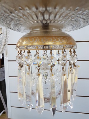 26972650n - 6-flammiger Prunkleuchter/Chandelier, Thistle, Kristallglas, graviert, geschliffen und ...
