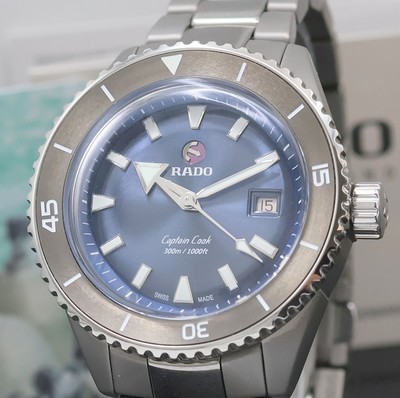 26972660a - RADO nahezu neuwertige Herrenarmbanduhr Captain Cook Referenz 763.6144.3, Automatik, ...