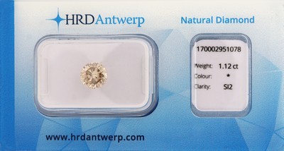 Image 26972708 - Brillant 1.12 ct natural fancy yellowish brown/si 2, eingeschweißt, HRD natural ...