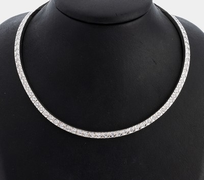 Image 26972719 - 18 kt Gold BOUCHERON Brillant-Collier, WG 750/000, hervorragende Verarbeitung, 88 ...