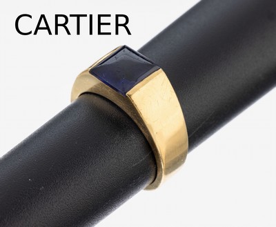 Image 26972888 - 18 kt Gold CARTIER Iolith-Ring, GG 750/000,carreef. Iolith im Bufftop Cut ca. 1.80 ct, ...