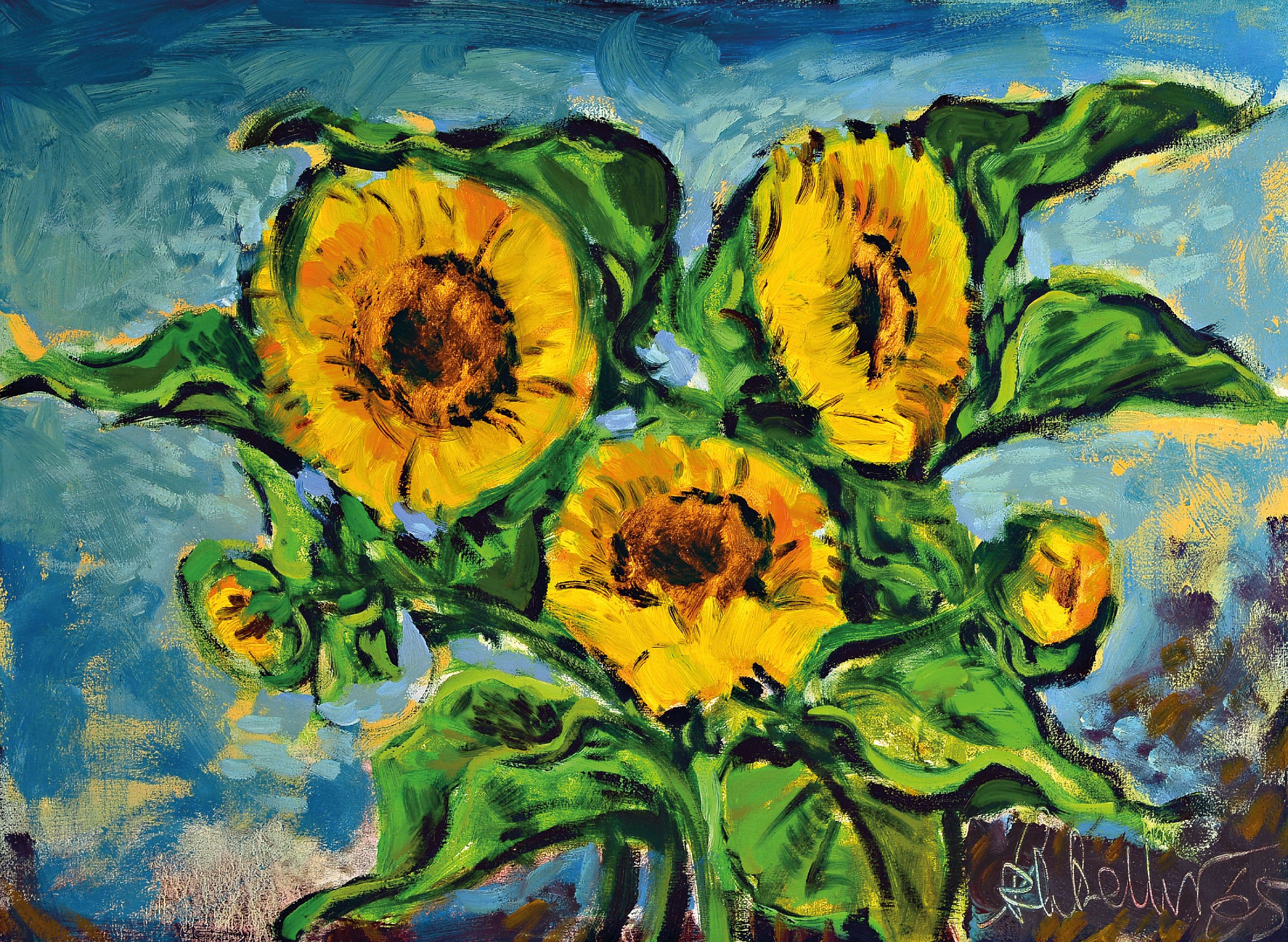 Image 26972935 - Klaus Heinrich Keller, 1935 Godramstein-2018 , Stillleben mit Sonnenblumen, 1965, ...