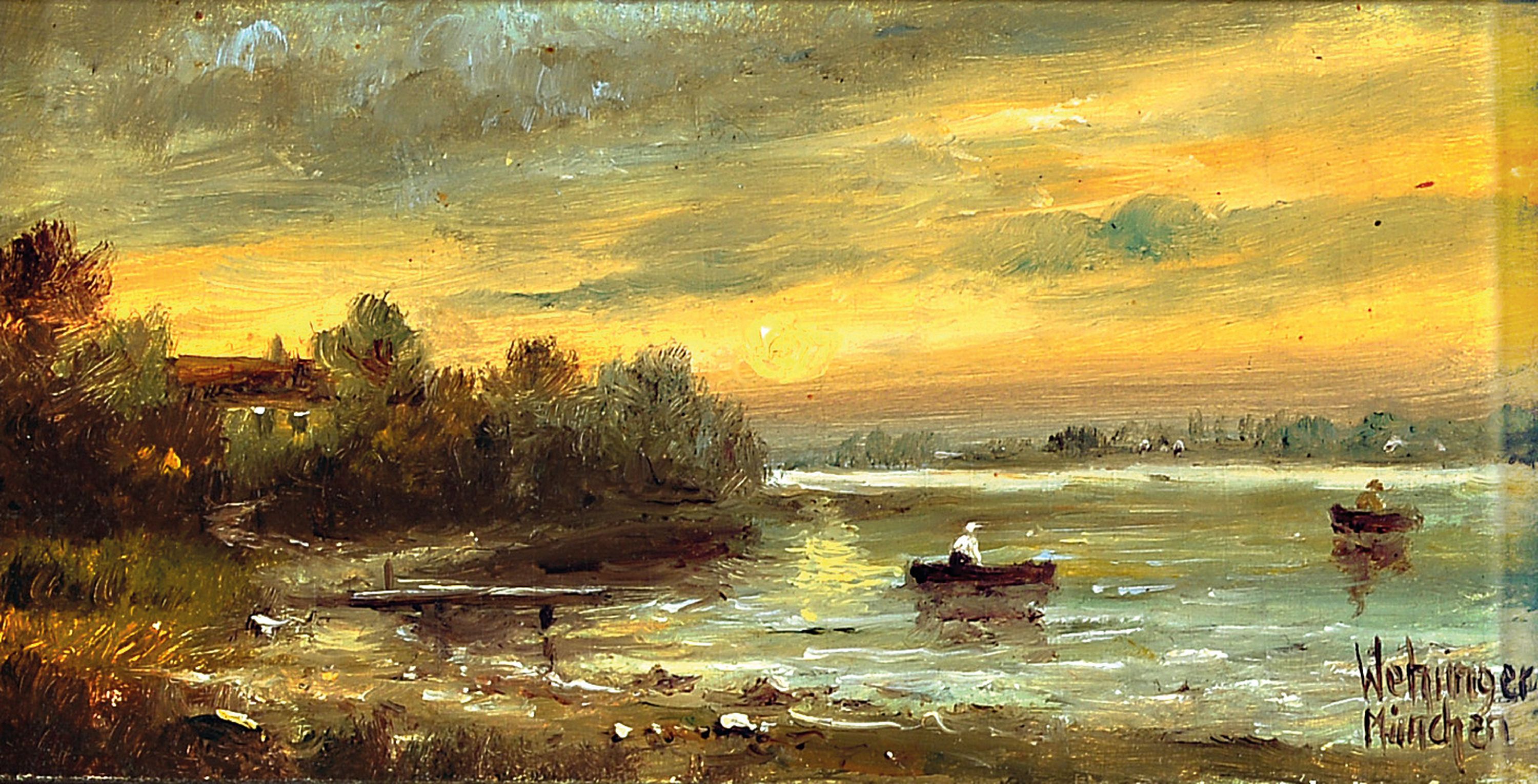 Image 26972939 - Herbert Wehringer, 1926 Kempten-2017, zwei kleinformatige Landschaften, 1x ...