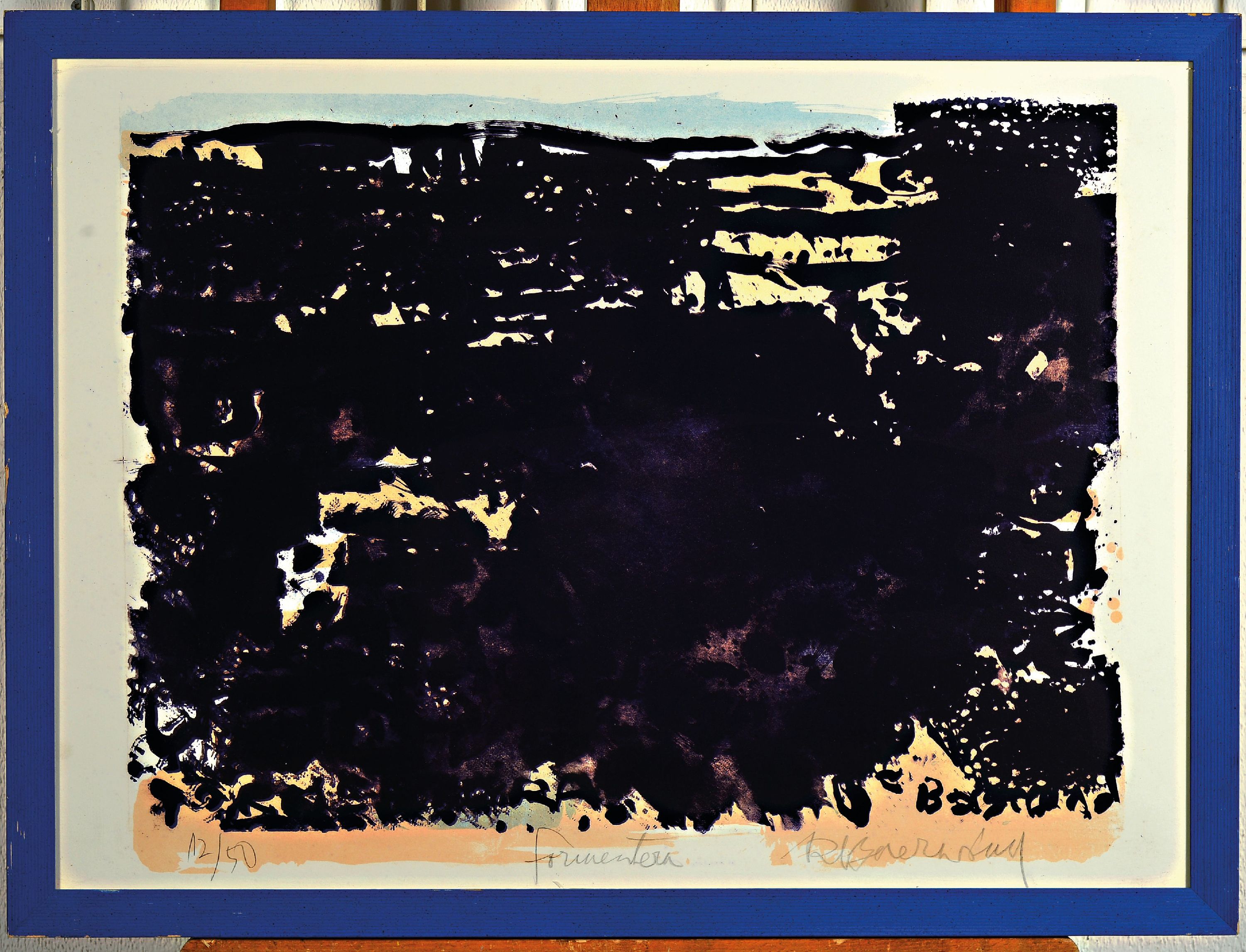 Detail k: Rudi Baerwind, 1910-1982 Mannheim, 2 Farblithographien, "Formentera" Ed. 12/50, unter Glas 50x68 cm; "Formentera" 1976, E.A. 2/1, ...