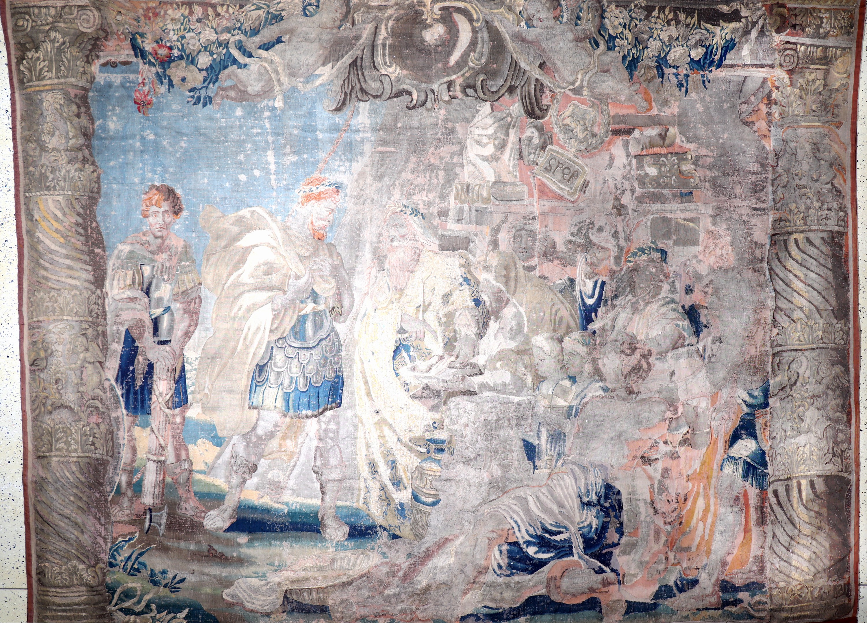 Image 26972955 - Tapisseri antik, Flandern, 18.Jhd, Wolle mit Seide auf Baumwolle , ca. 410 x 320 cm, ...