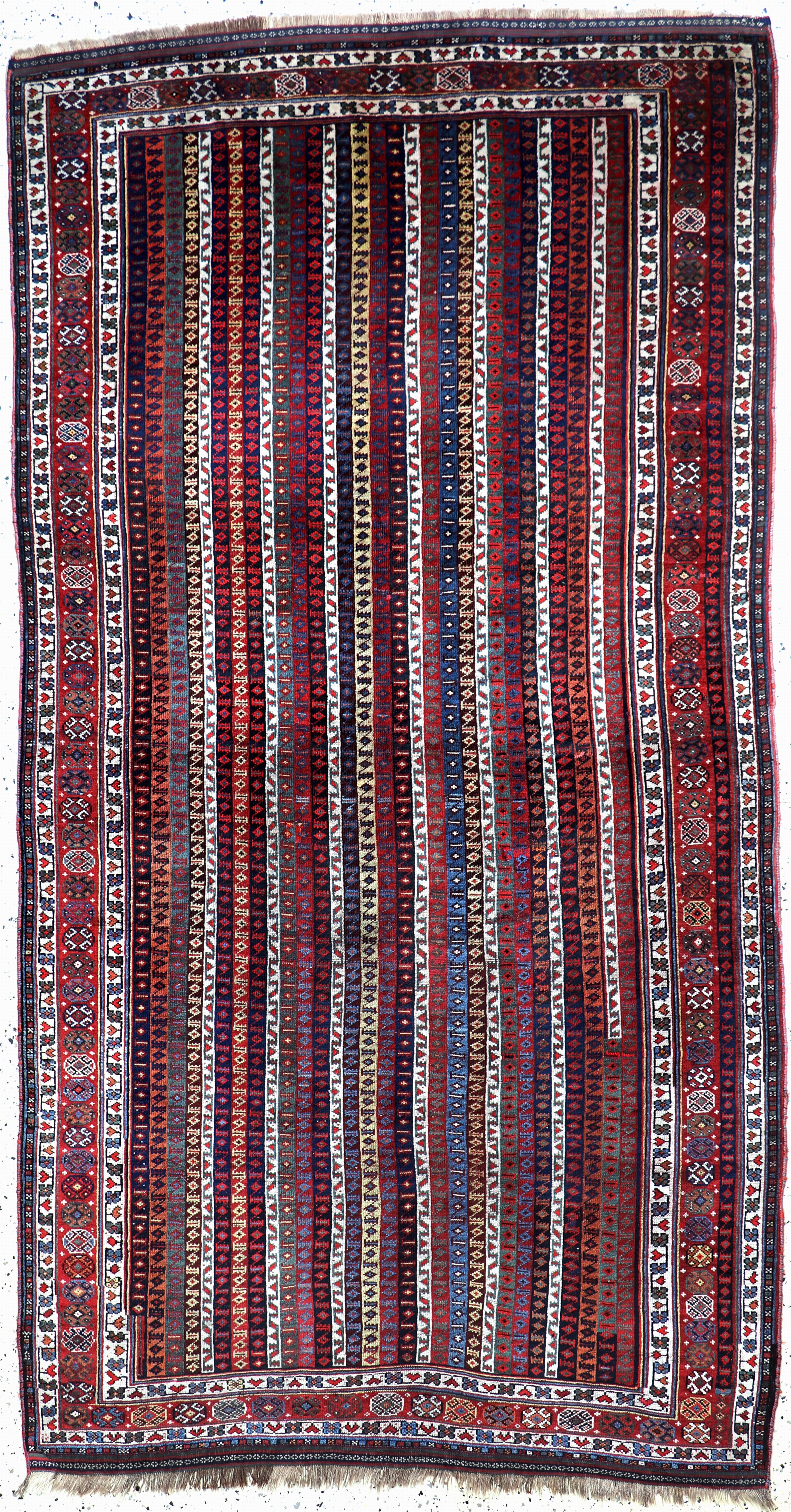 Ghaschgai fein"Moharamat", Persien, 19.Jhd,Wolle auf Wolle, ca. 300 x 160 cm, EHZ: 2-3, (kleine restaurierungen)
