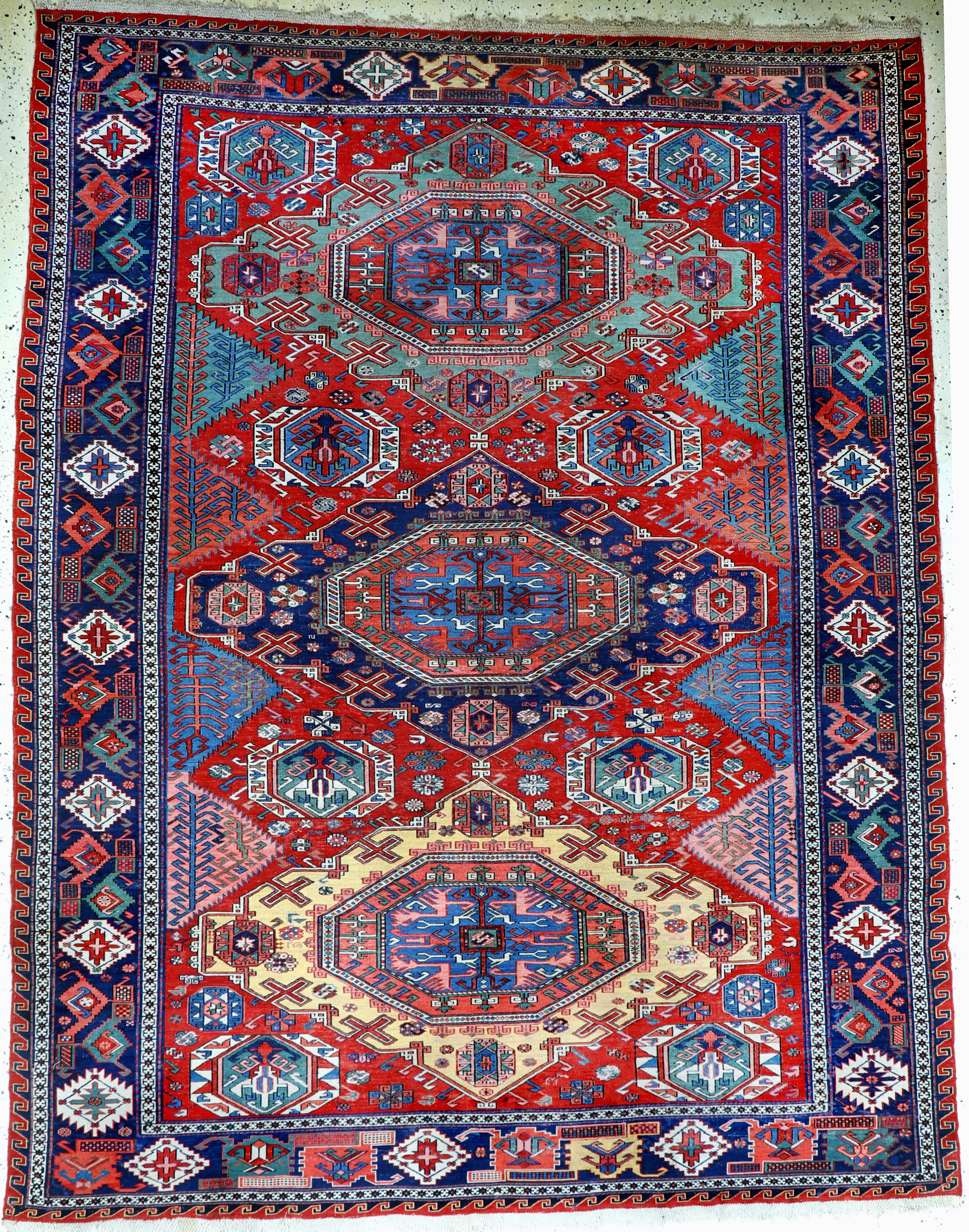 Sumakh antik, Kaukasus, um 1900, Wolle auf Wolle, ca. 291 x 224 cm, EHZ: 2