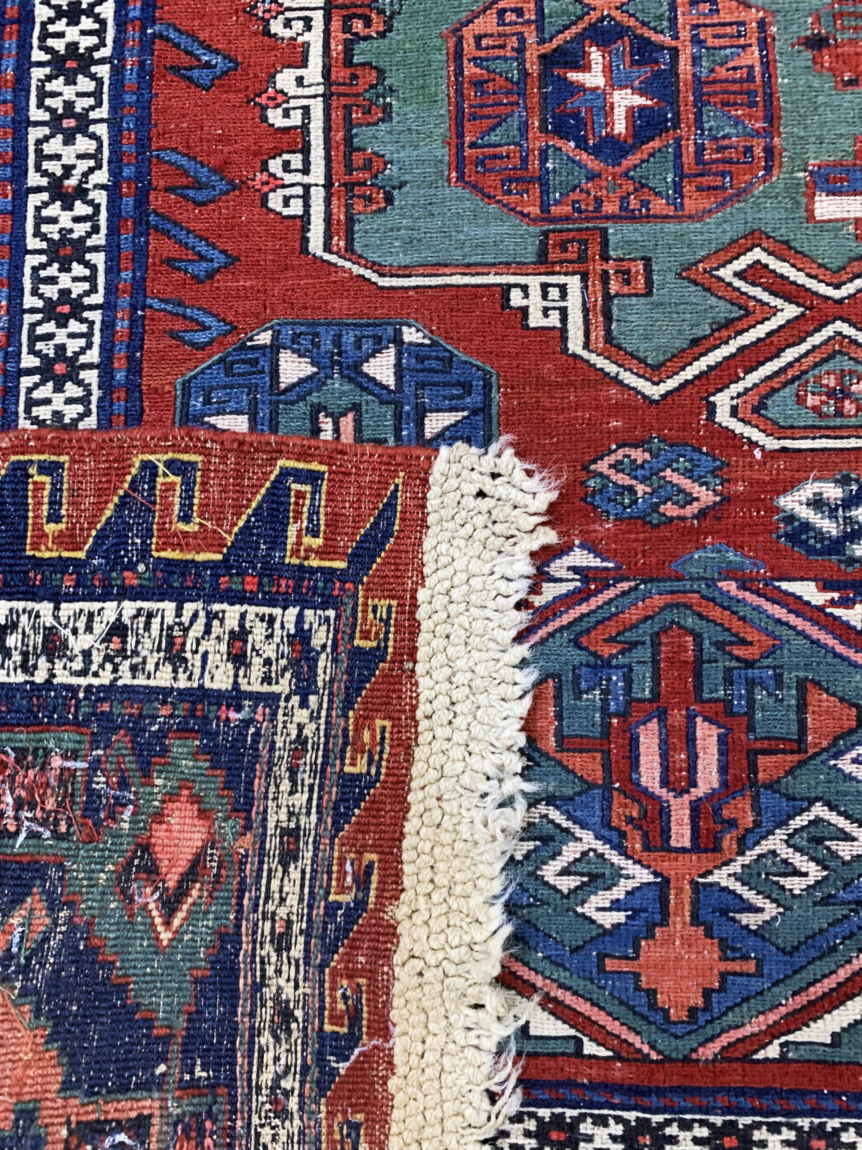 Detail k: Sumakh antik, Kaukasus, um 1900, Wolle auf Wolle, ca. 291 x 224 cm, EHZ: 2