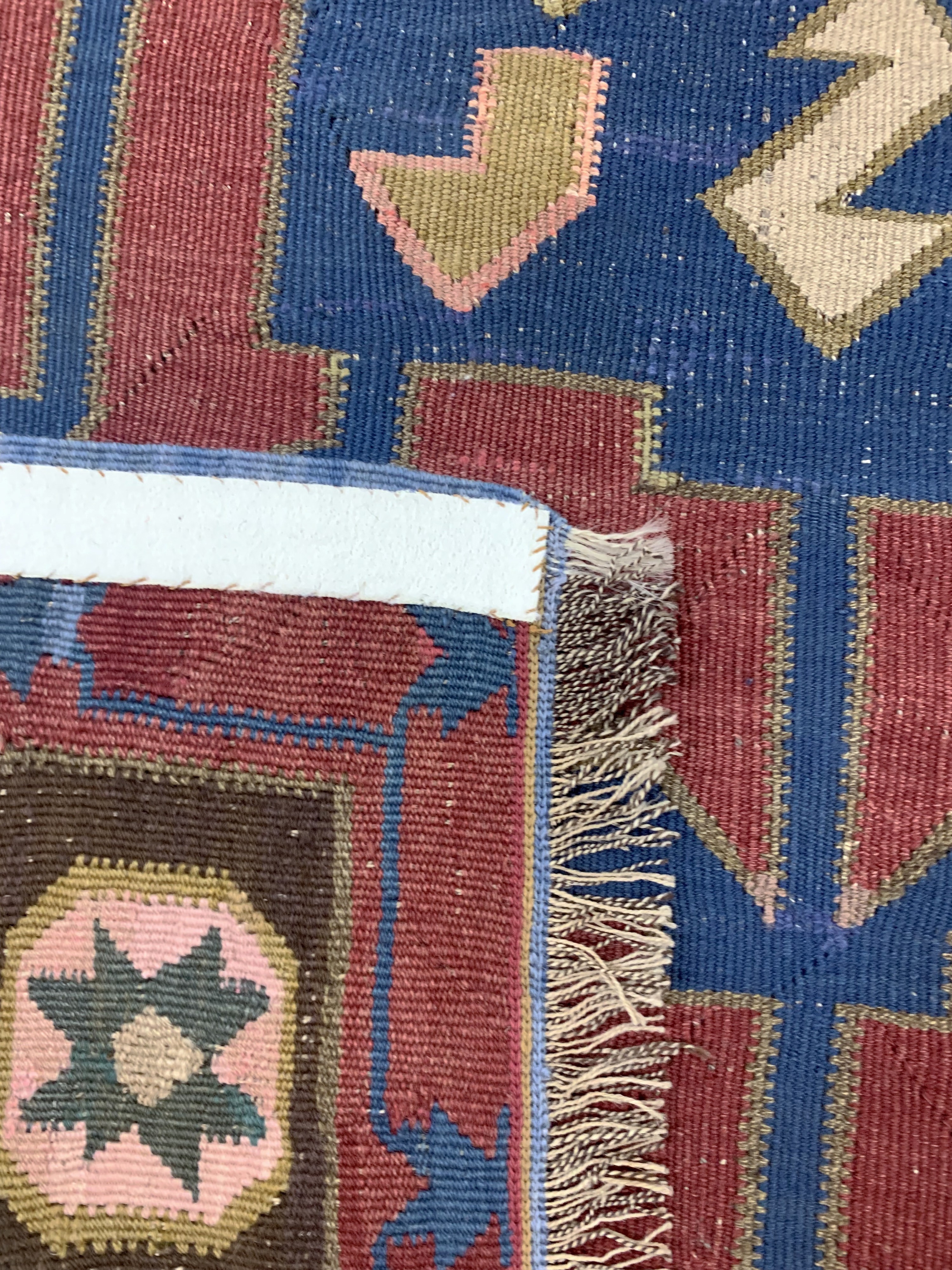 Detail h: Avar Kelim antik, Kaukasus, 19.Jhd, Wolle auf Wolle, ca. 320 x 160 cm, EHZ: 2, (kleine Restaurierungen)
