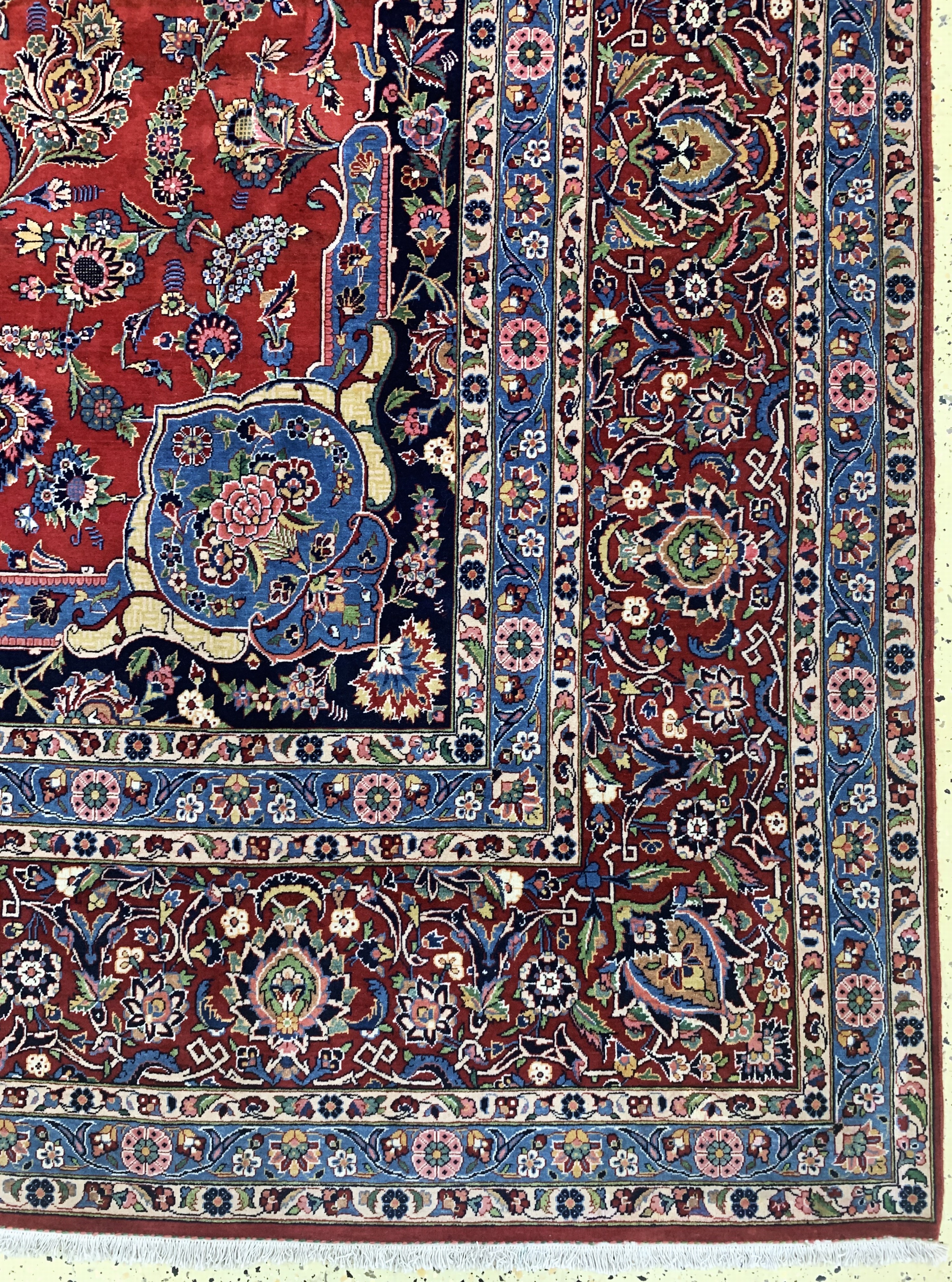 Detail a: Keschan Kork fein, Persien, um 1920-1930, Korkwolle auf Baumwolle, ca. 450 x 320 cm, EHZ:(nahezu neuwertig)