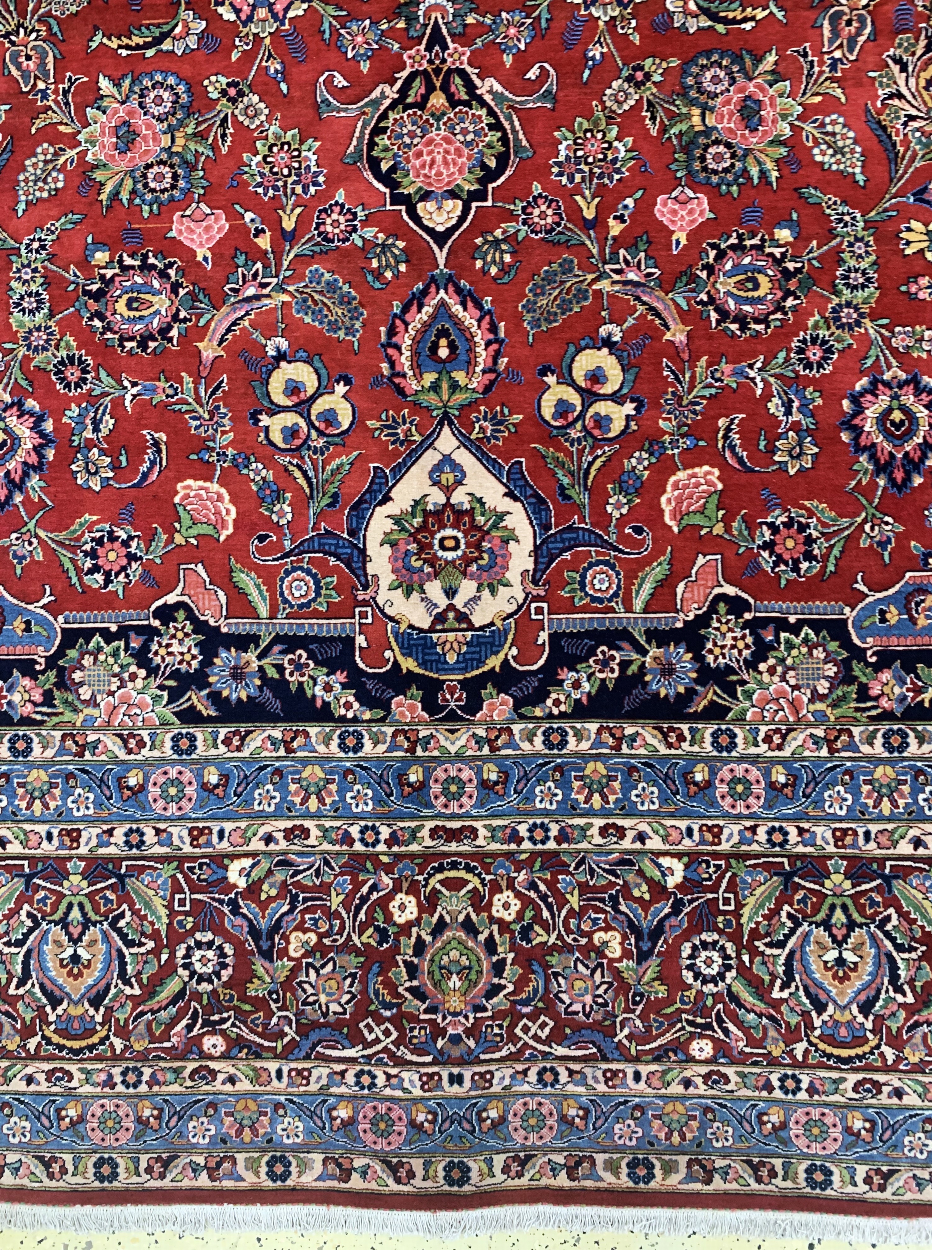 Detail b: Keschan Kork fein, Persien, um 1920-1930, Korkwolle auf Baumwolle, ca. 450 x 320 cm, EHZ:(nahezu neuwertig)