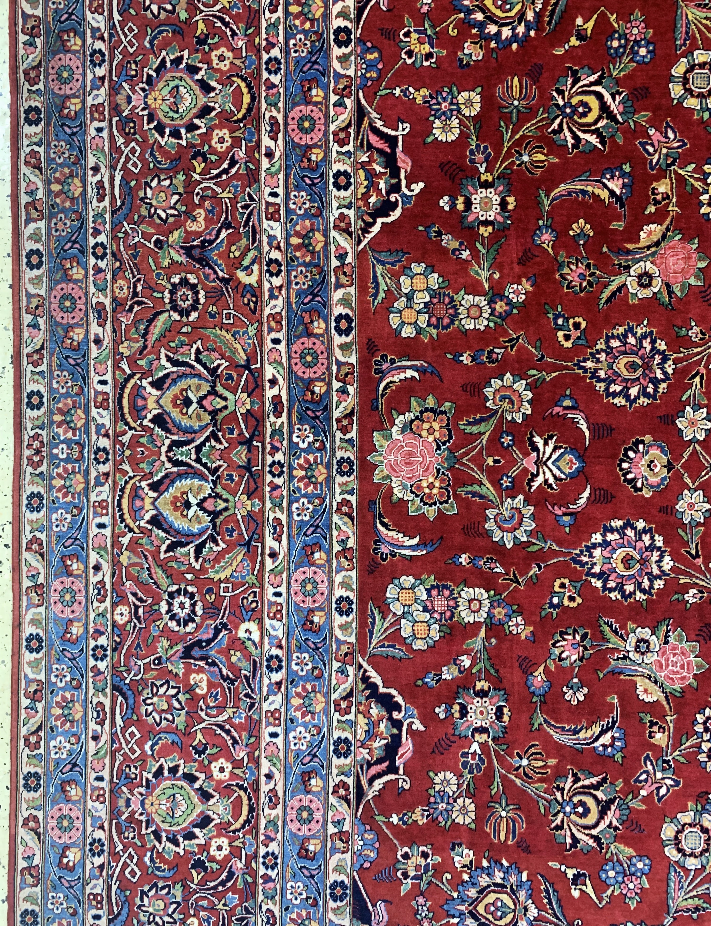 Detail d: Keschan Kork fein, Persien, um 1920-1930, Korkwolle auf Baumwolle, ca. 450 x 320 cm, EHZ:(nahezu neuwertig)