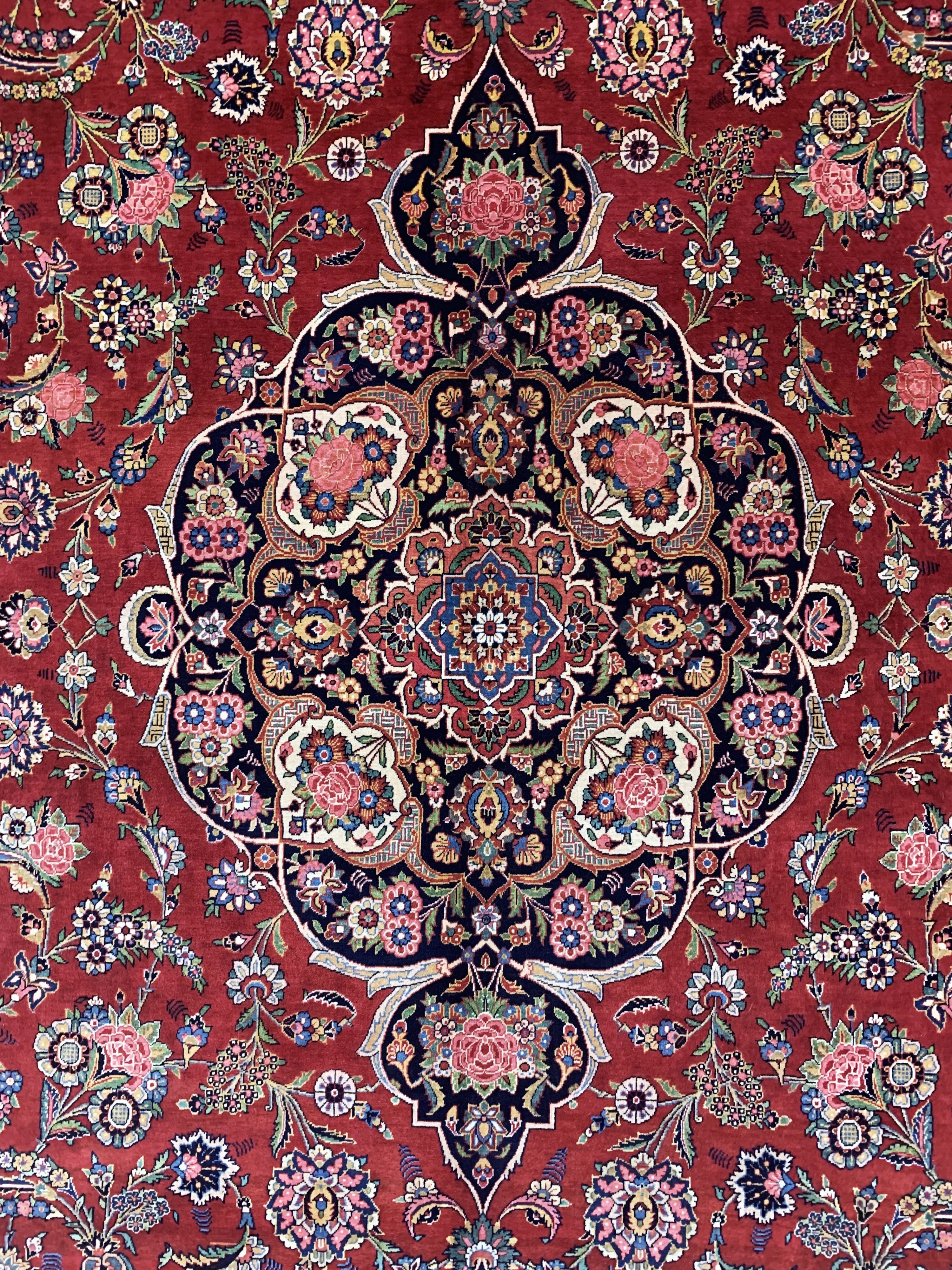 Detail e: Keschan Kork fein, Persien, um 1920-1930, Korkwolle auf Baumwolle, ca. 450 x 320 cm, EHZ:(nahezu neuwertig)