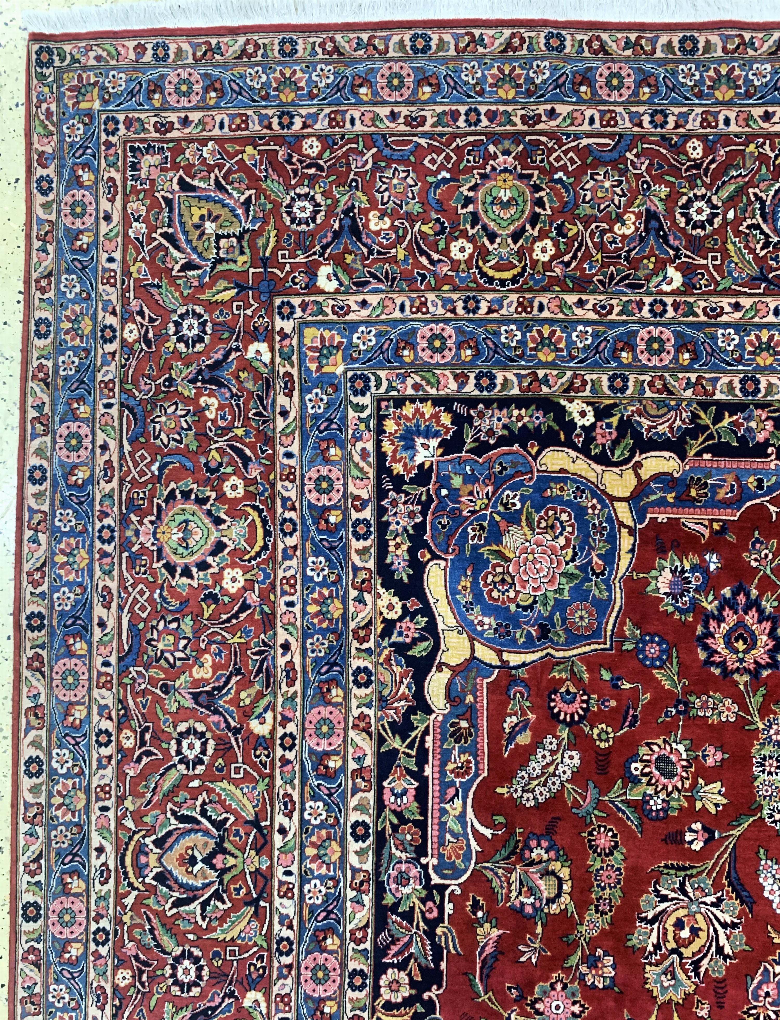 Detail g: Keschan Kork fein, Persien, um 1920-1930, Korkwolle auf Baumwolle, ca. 450 x 320 cm, EHZ:(nahezu neuwertig)