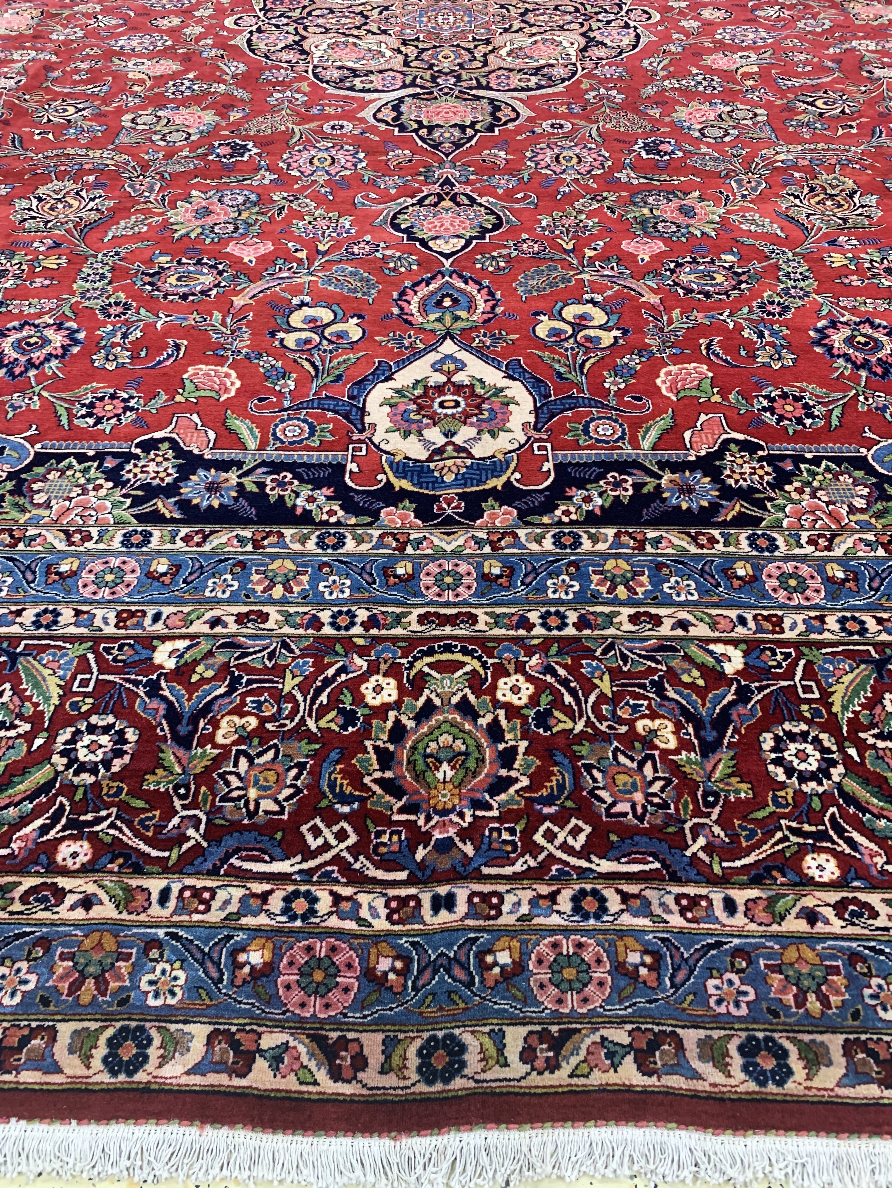 Detail k: Keschan Kork fein, Persien, um 1920-1930, Korkwolle auf Baumwolle, ca. 450 x 320 cm, EHZ:(nahezu neuwertig)
