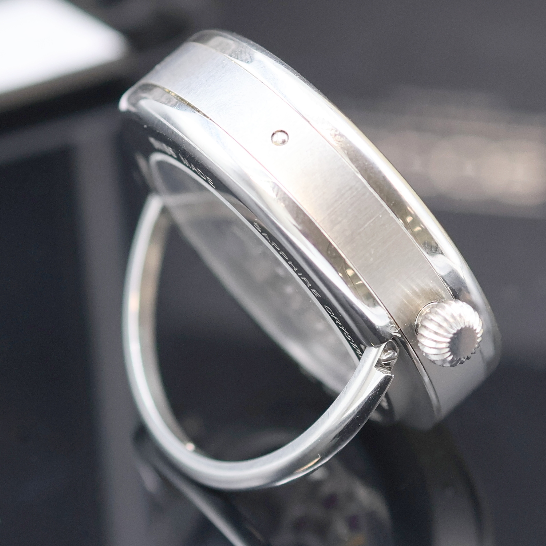 Detail k: EPOS auf 2015 Stück limitierte 3-in-1 Armband-/Taschen-/Tischuhr Referenz 3429, Schweiz lt. beil. Pap. verk. 10/2015, Handaufzug, äußeres ...