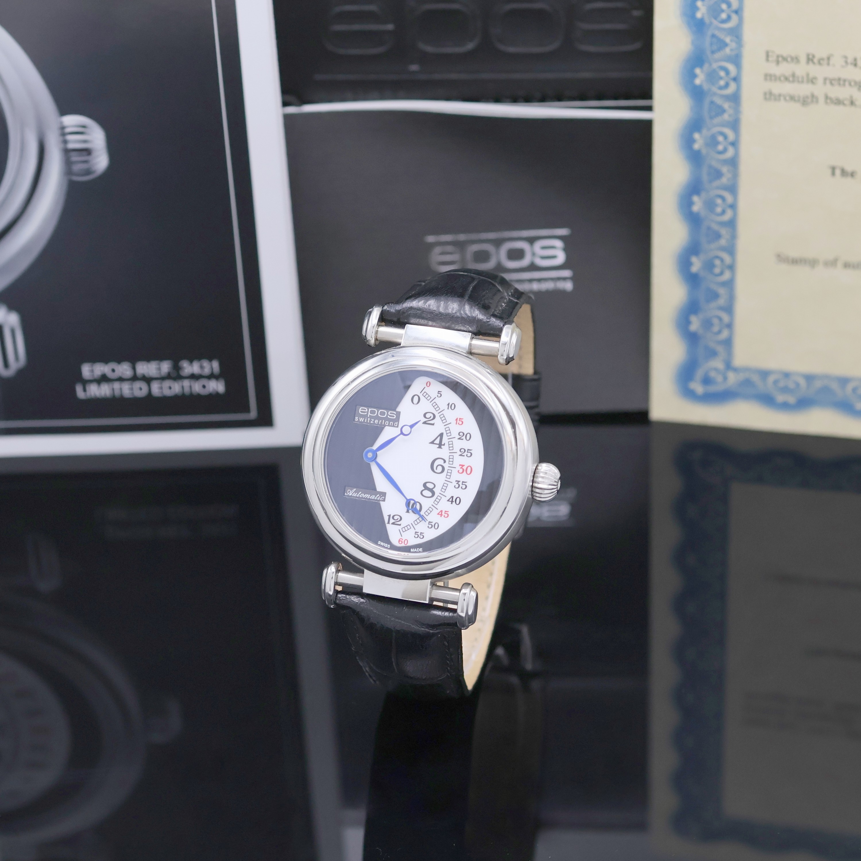 EPOS auf 888 Stück limitierte Herrenarmbanduhr Referenz 3431, Schweiz lt. beil. Pap. verk.02/2016, Automatik, Edelstahlgeh., beids. Saphirvergl., ...