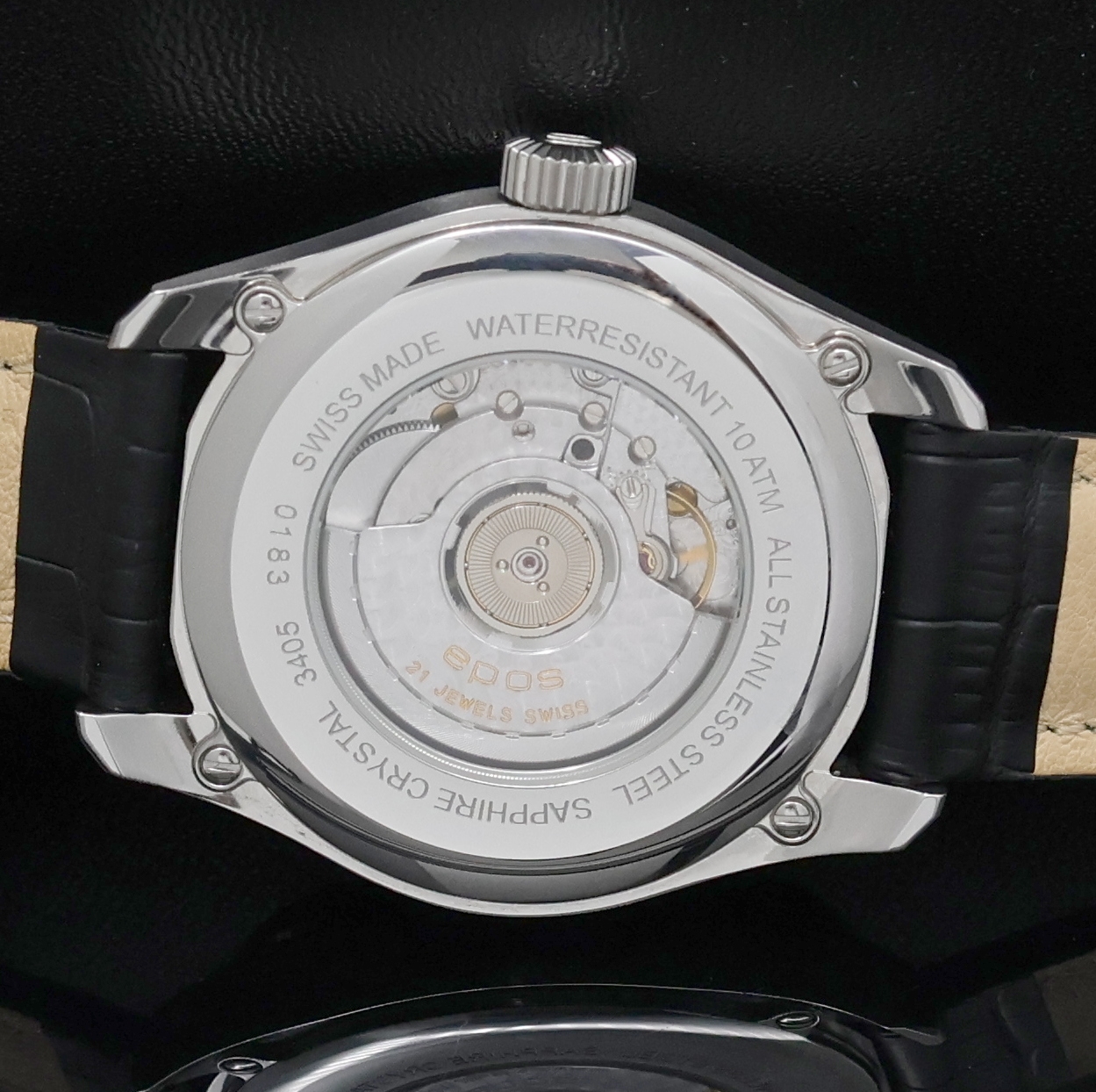 Detail f: EPOS Artistry Heure Sautante Herrenarmbanduhr Referenz 3405, Schweiz lt. beil. Pap. verk. 10/2015, Automatik, Edelstahlgeh., beids. Saphirvergl., ...