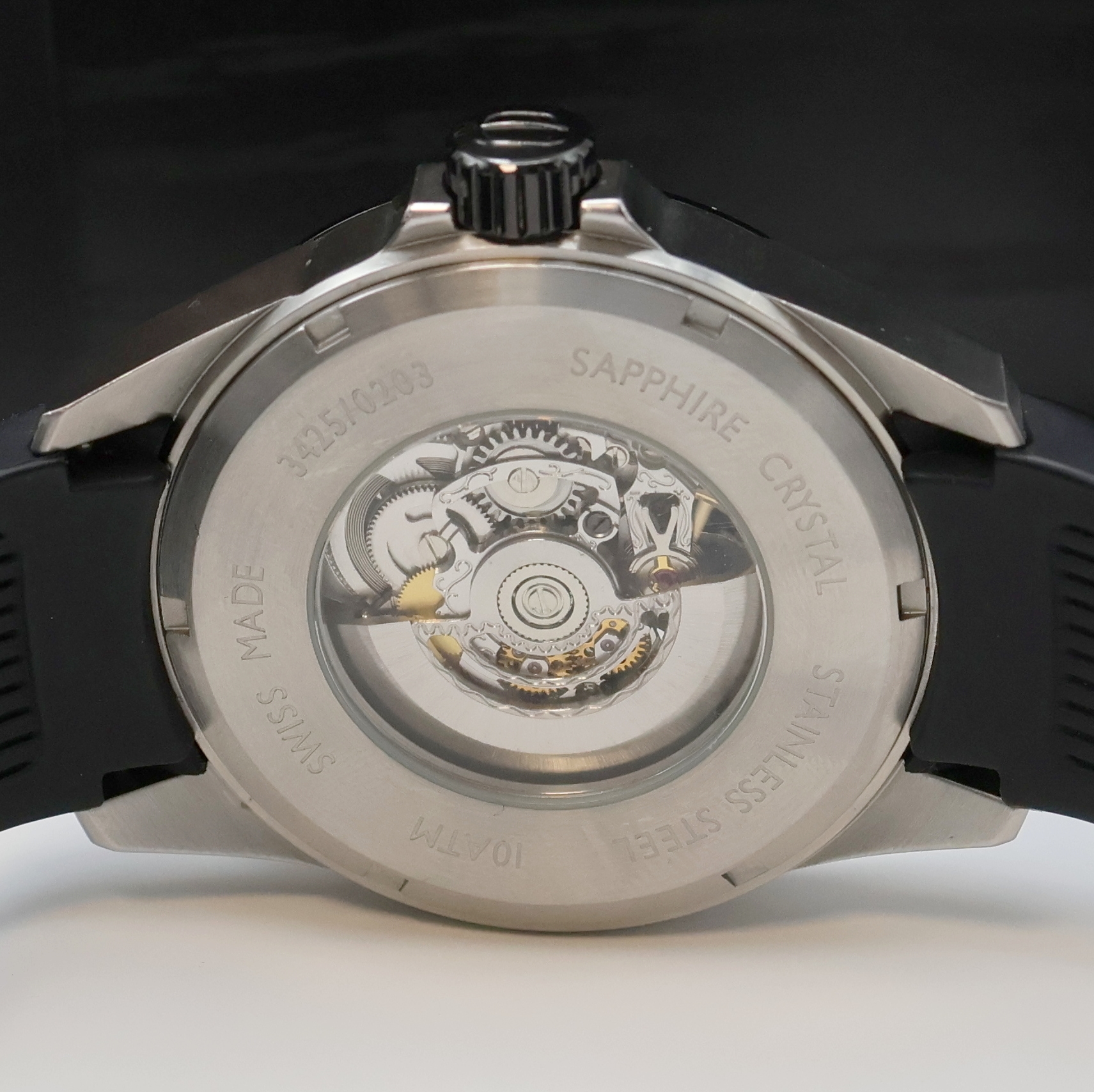 Detail f: EPOS Sportive Herrenarmbanduhr Referenz 3425, Schweiz lt. beil. Pap. verk. 06/2019, Automatik, Edelstahlgeh. an orig. Kautschukband m. Dornschl., ...
