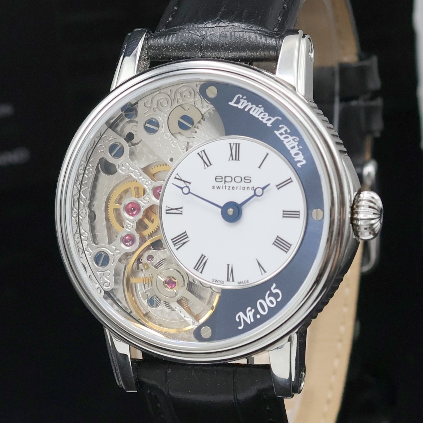 Detail a: EPOS OEUVRE D'ART Verso 2 LE Herrenarmbanduhr limitiert auf 888 Stück Referenz 3435, Schweiz lt. beil. Pap. verk. 02/2019, Handaufzug, ...