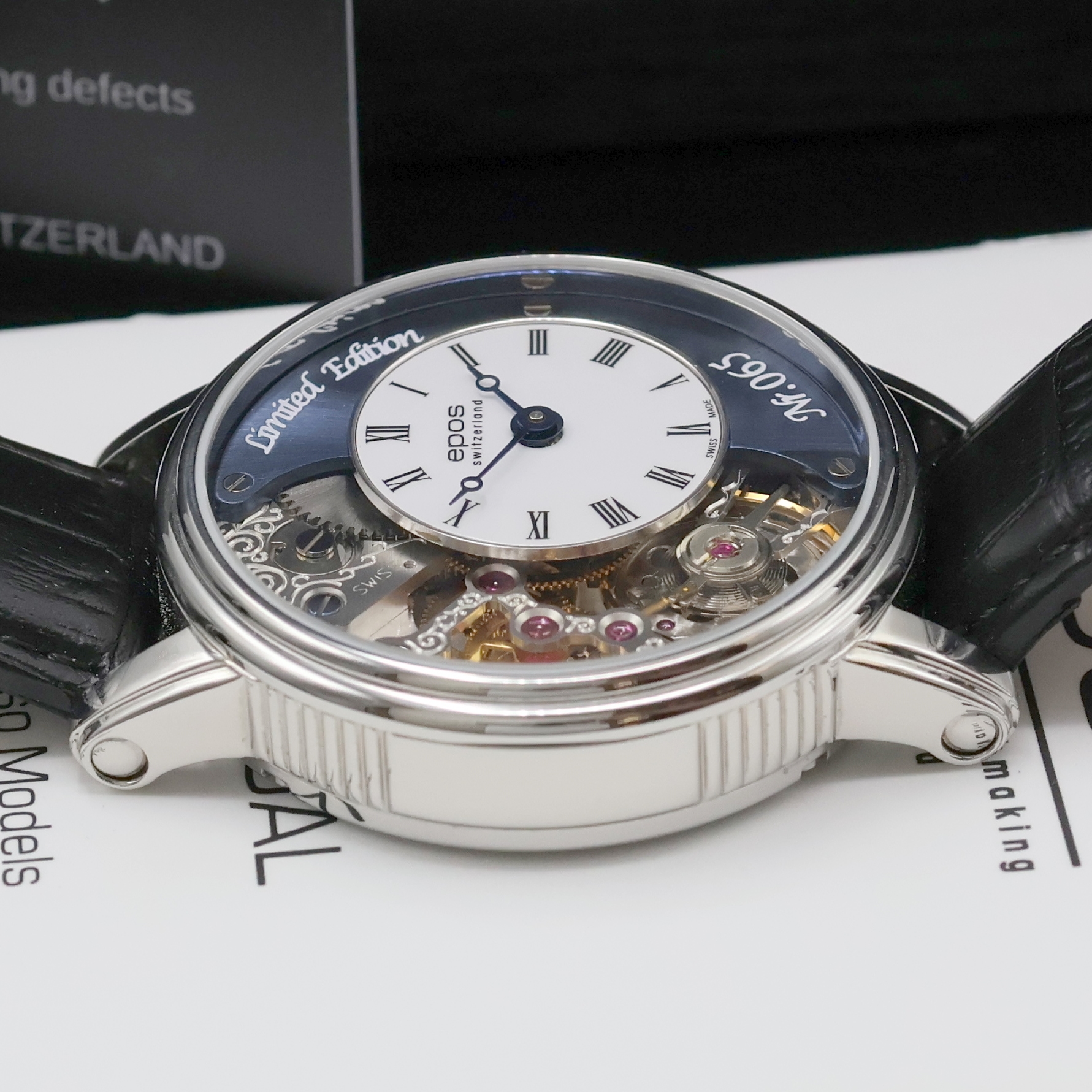 Detail e: EPOS OEUVRE D'ART Verso 2 LE Herrenarmbanduhr limitiert auf 888 Stück Referenz 3435, Schweiz lt. beil. Pap. verk. 02/2019, Handaufzug, ...