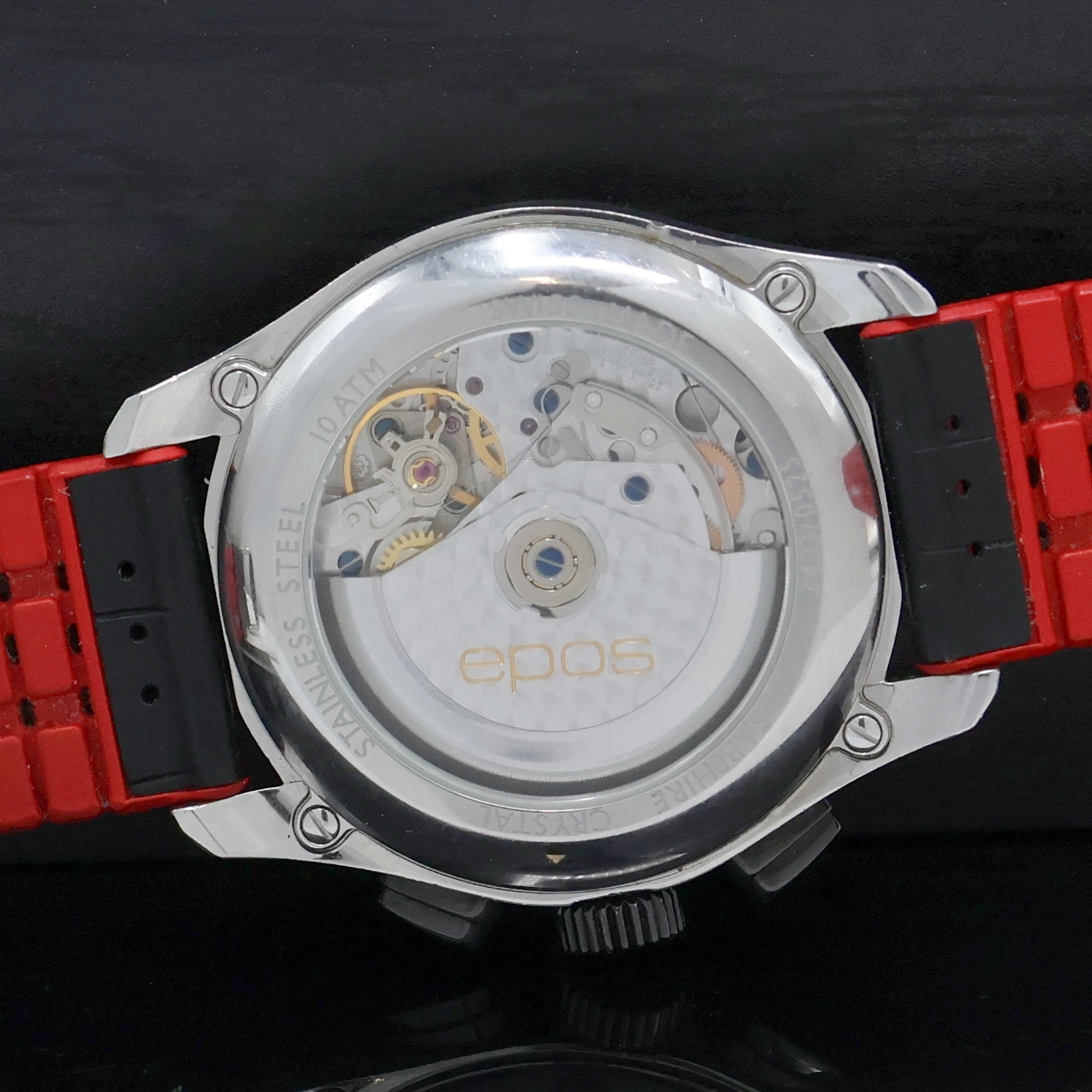 Detail g: EPOS Sportive Herrenchronograph Referenz 3433, Schweiz lt. beil. Pap. verk. 01/2017, Automatik, Geh. in Edelstahl, Lünette, Krone u. Korrekturdr. ...