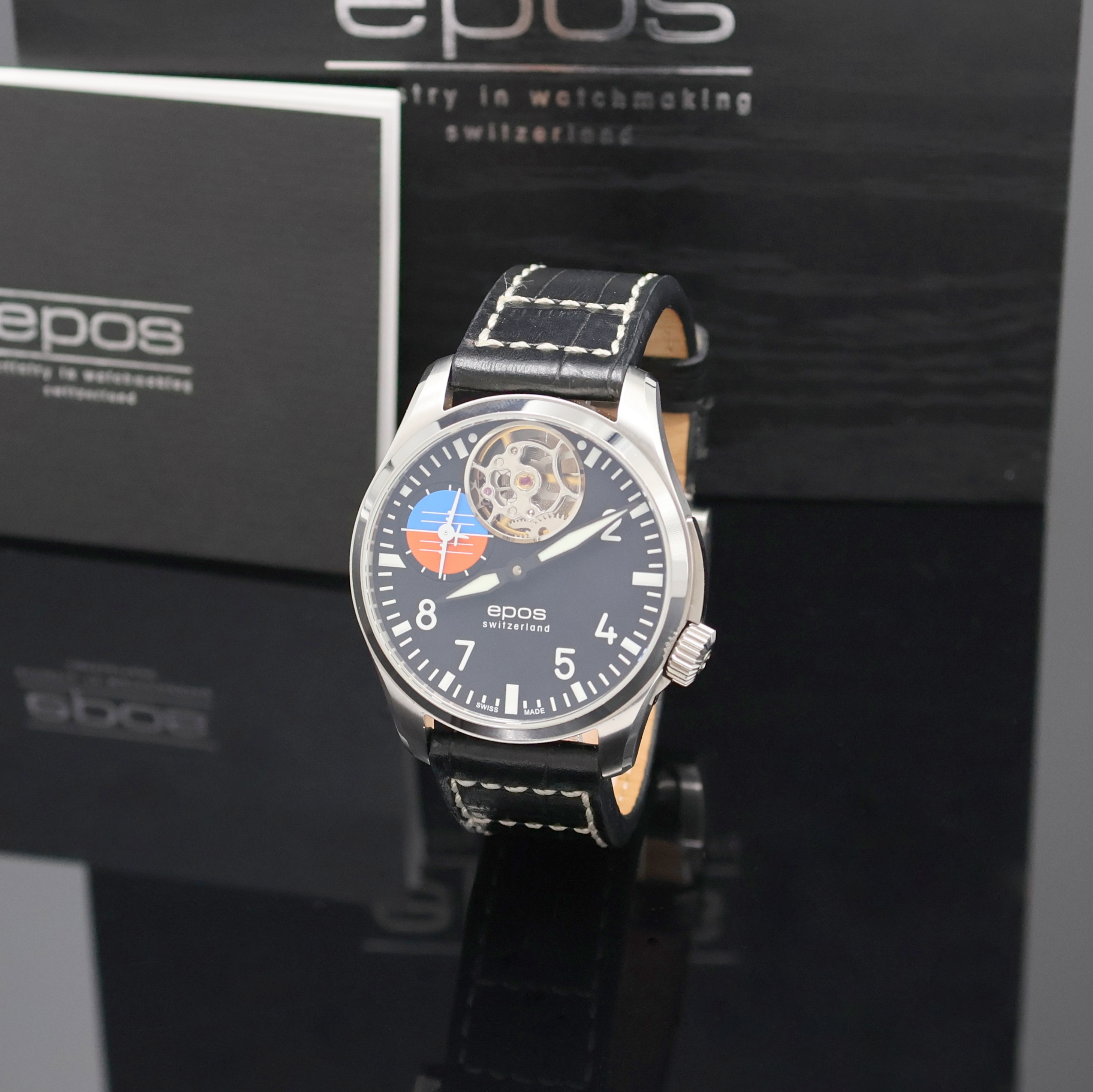 Image 26972996 - EPOS OH Pilot Fliegeruhr Referenz 3434, Schweiz lt. beil. Pap. verk. 01/2017, ...